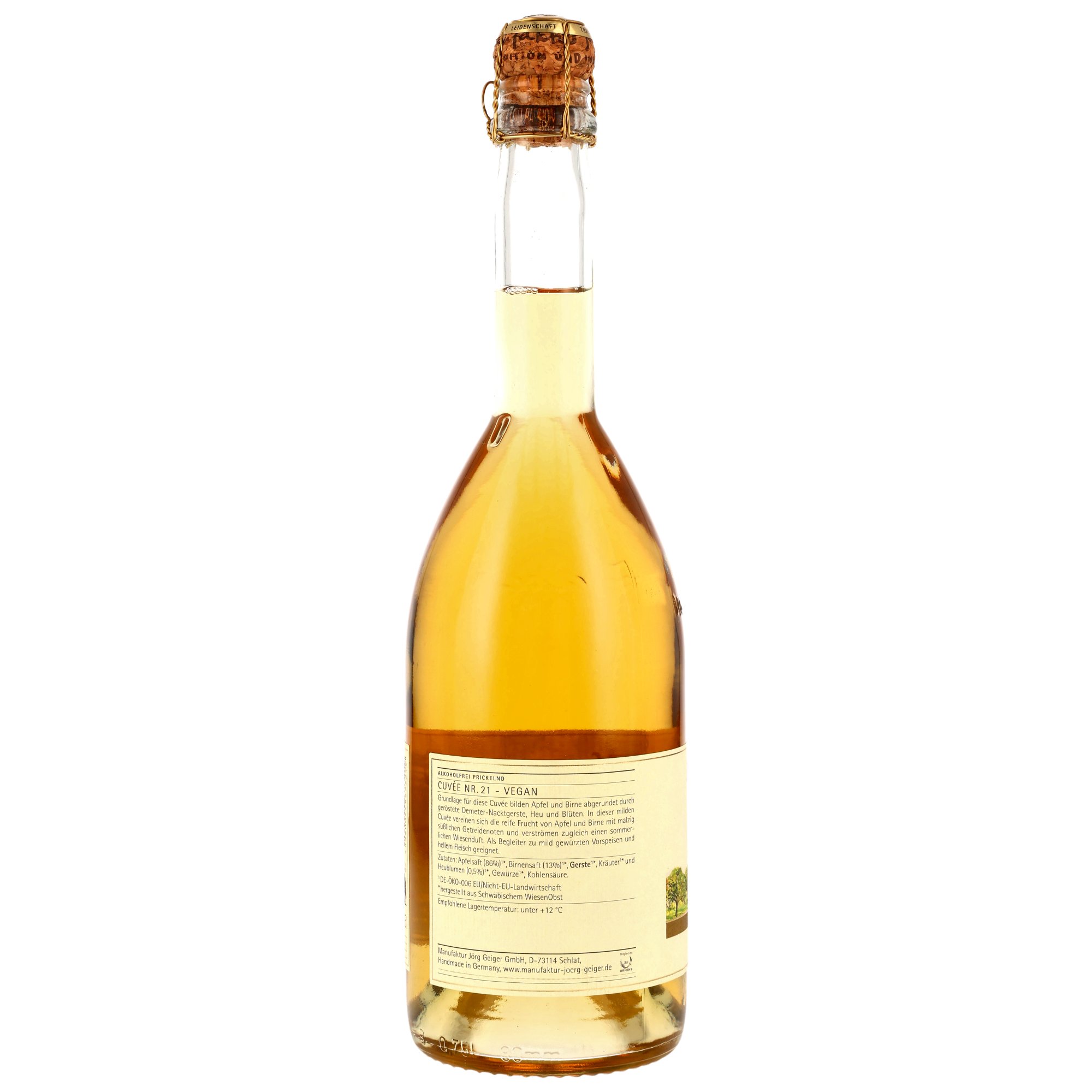 Cuvee Nr. 21 Alkoholfrei (BIO) - MHD Artikel - Manufaktur Jörg Geiger