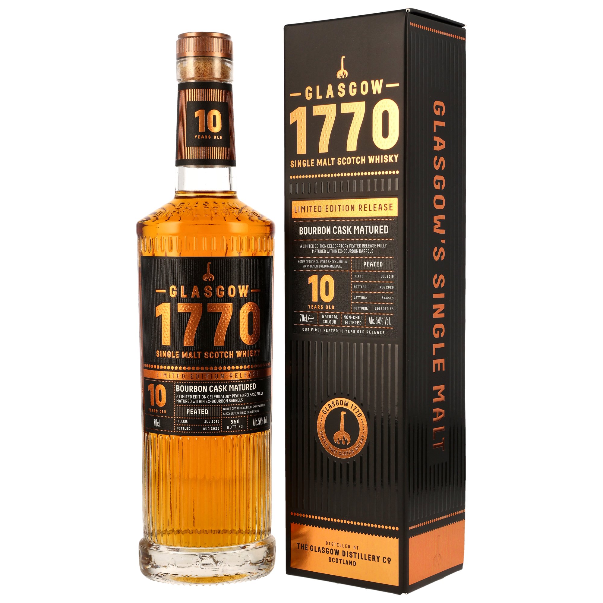 Glasgow 1770 - 2016/2026 - 10 y.o. - Peated Bourbon Casks