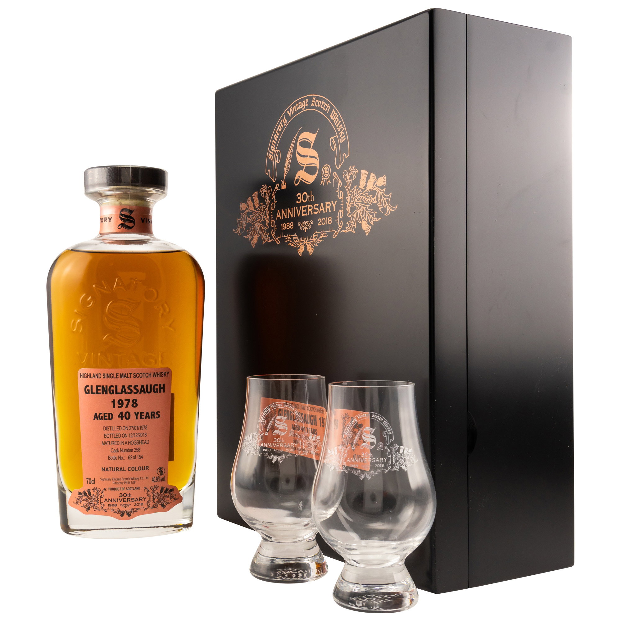 Glenglassaugh 1978/2018 30th Anniversary + 2 Gläser