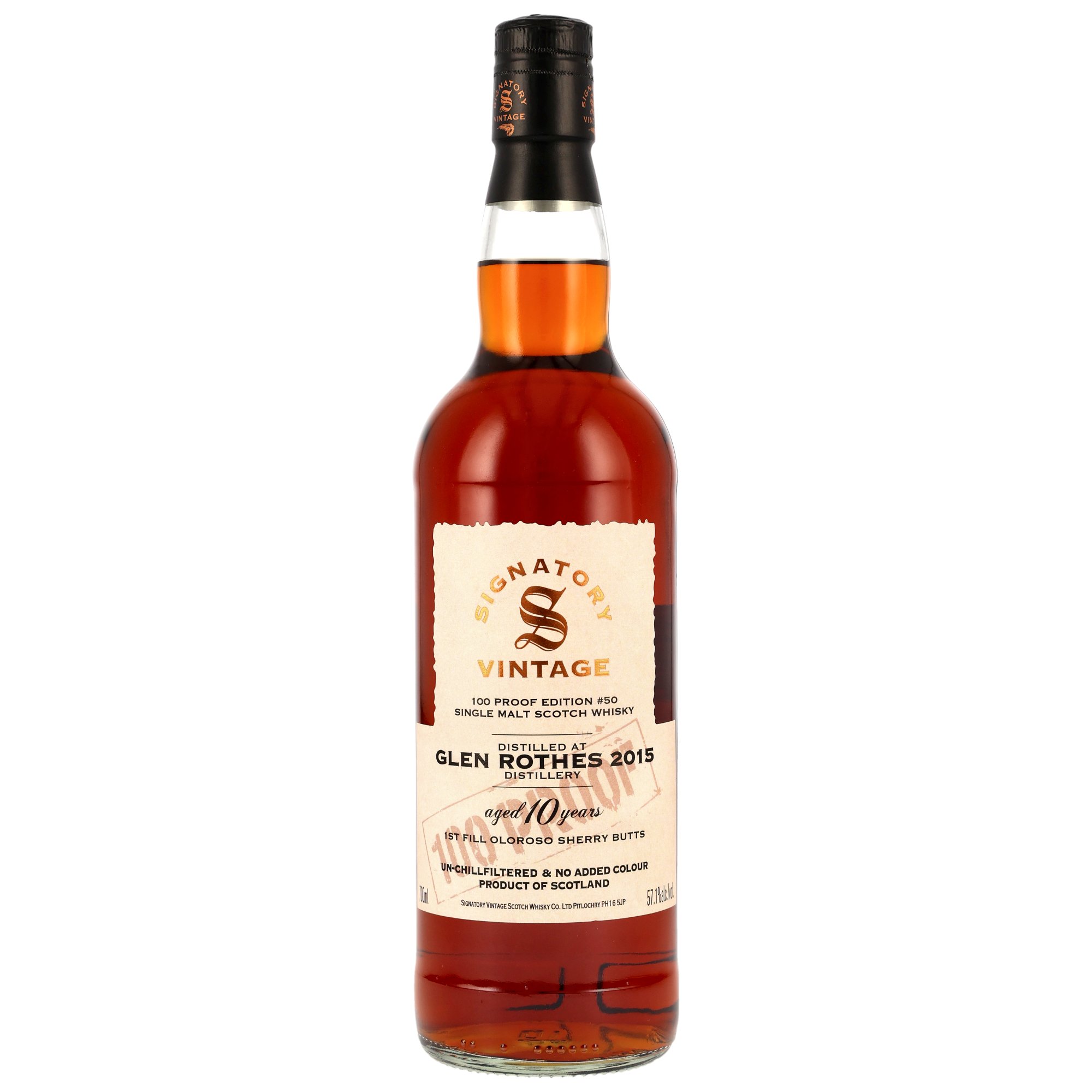 Glenrothes 2015/2025 - 10 y.o. - Signatory 100 PROOF Edition #50