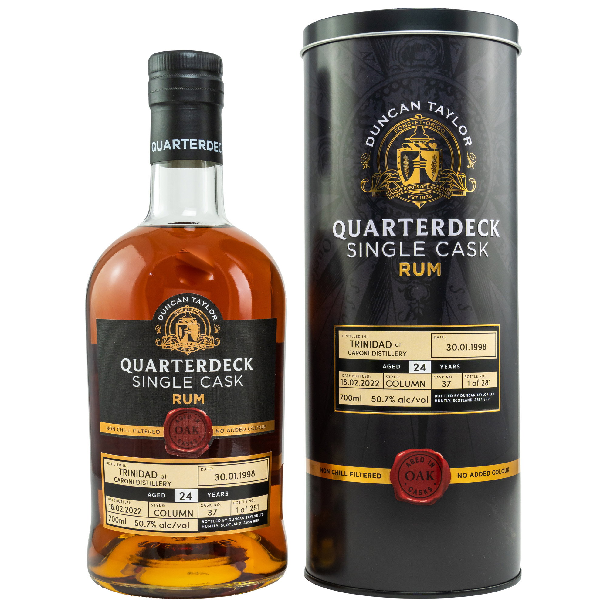 Trinidad Caroni Quarterdeck Rum 1998/2022  - 24 y.o. - #37  (Duncan Taylor)