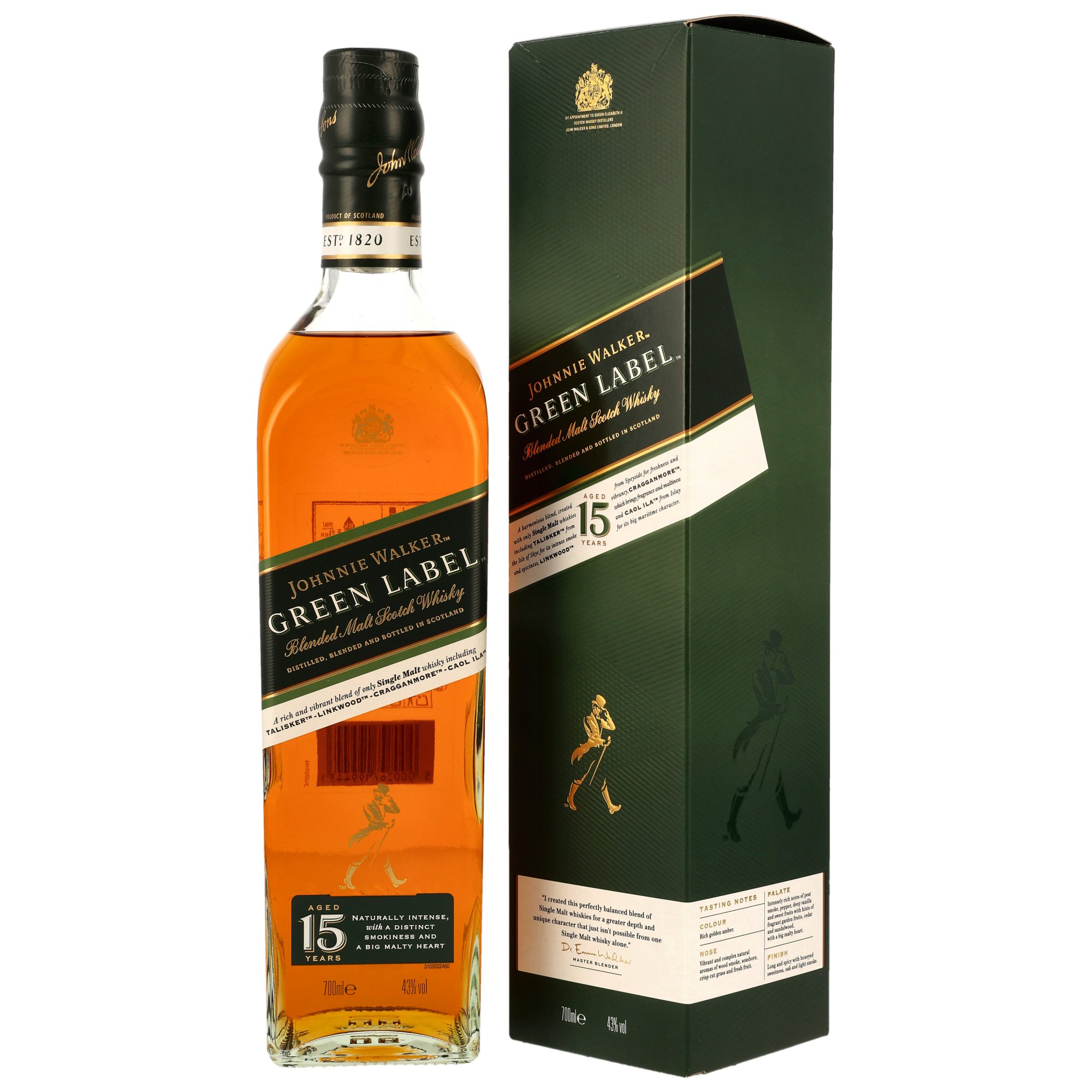 Johnnie Walker 15 y.o. Green Label - neue Ausstattung