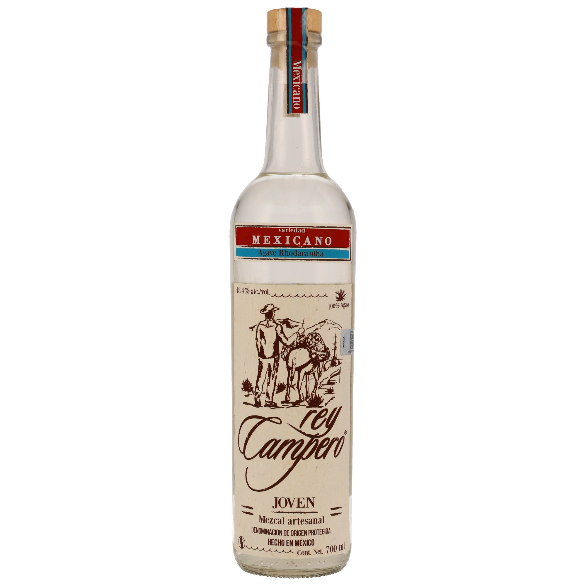 Rey Campero Mexicano Mezcal artesanal - Joven - 48,4%