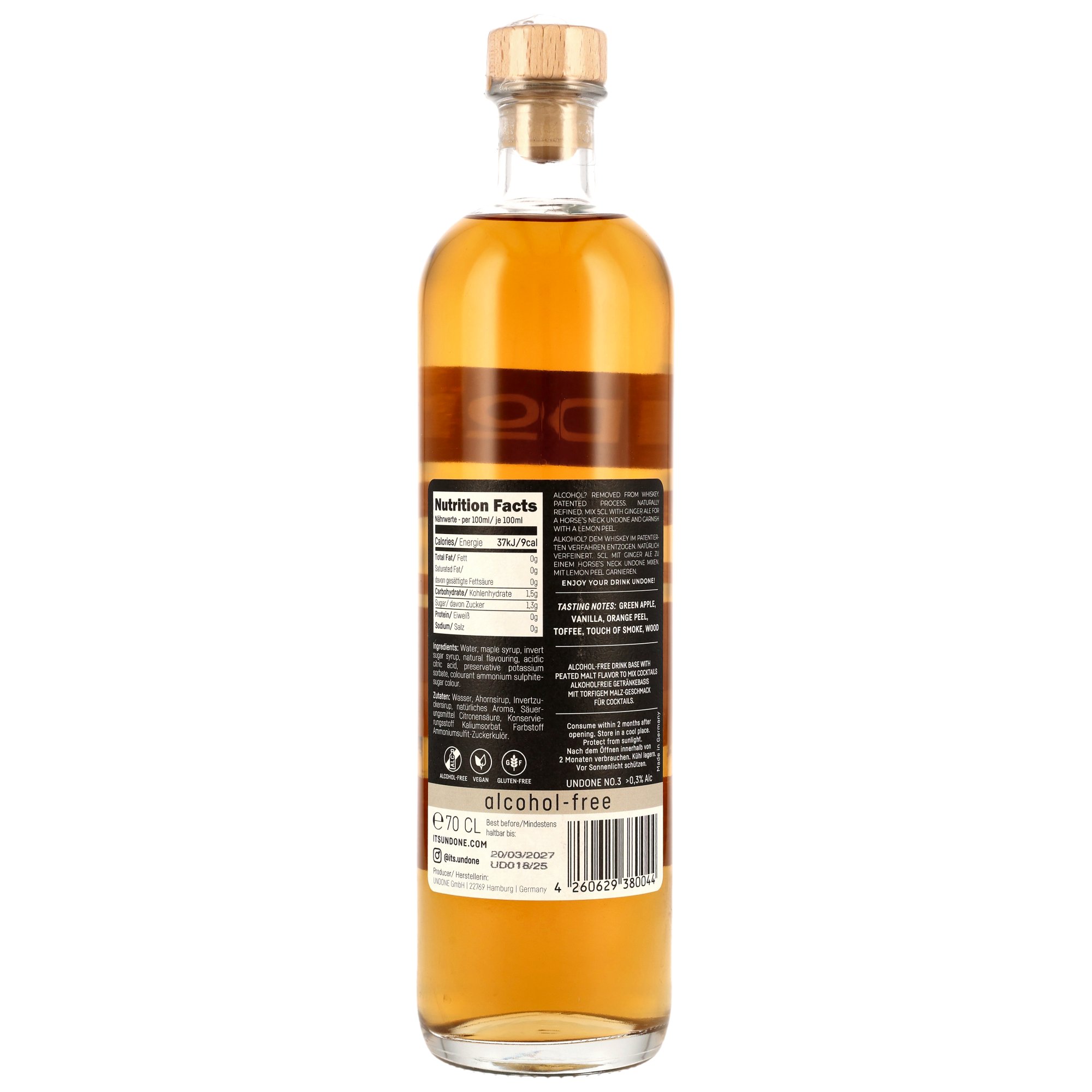 UNDONE No.3 American Blend / Not Whiskey (alkoholfrei) - MHD Artikel