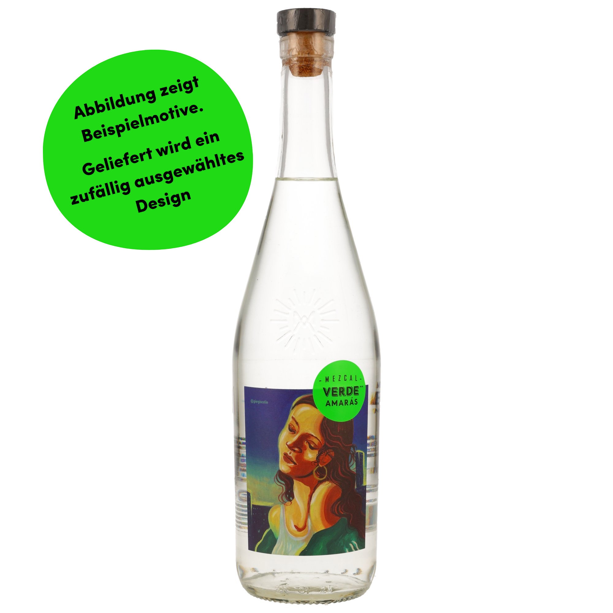 Amaras Verde Mezcal - Überraschungsetikett von versch. Künstlern