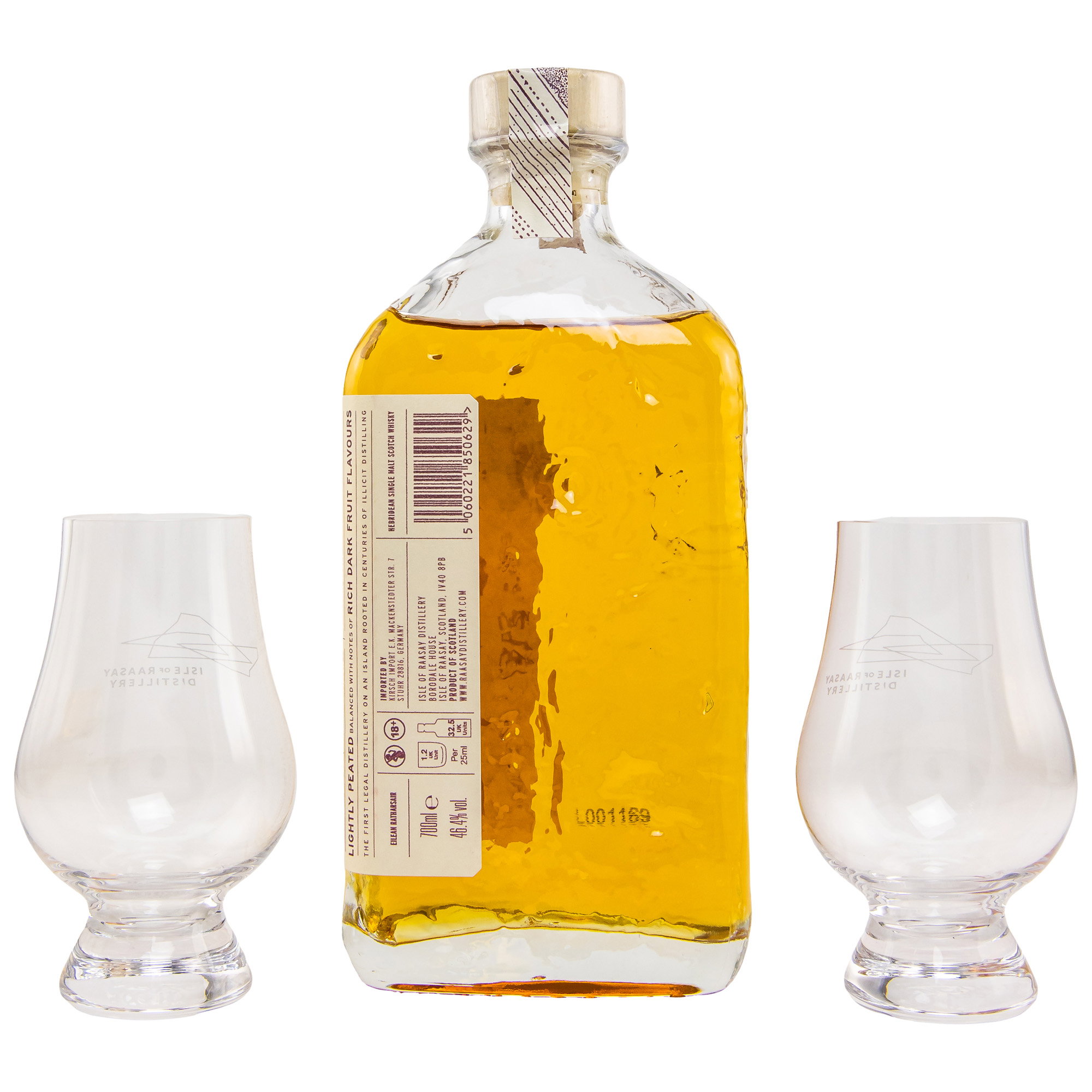 Isle of Raasay Single Malt Whisky - mit 2 Glencairn Gläsern