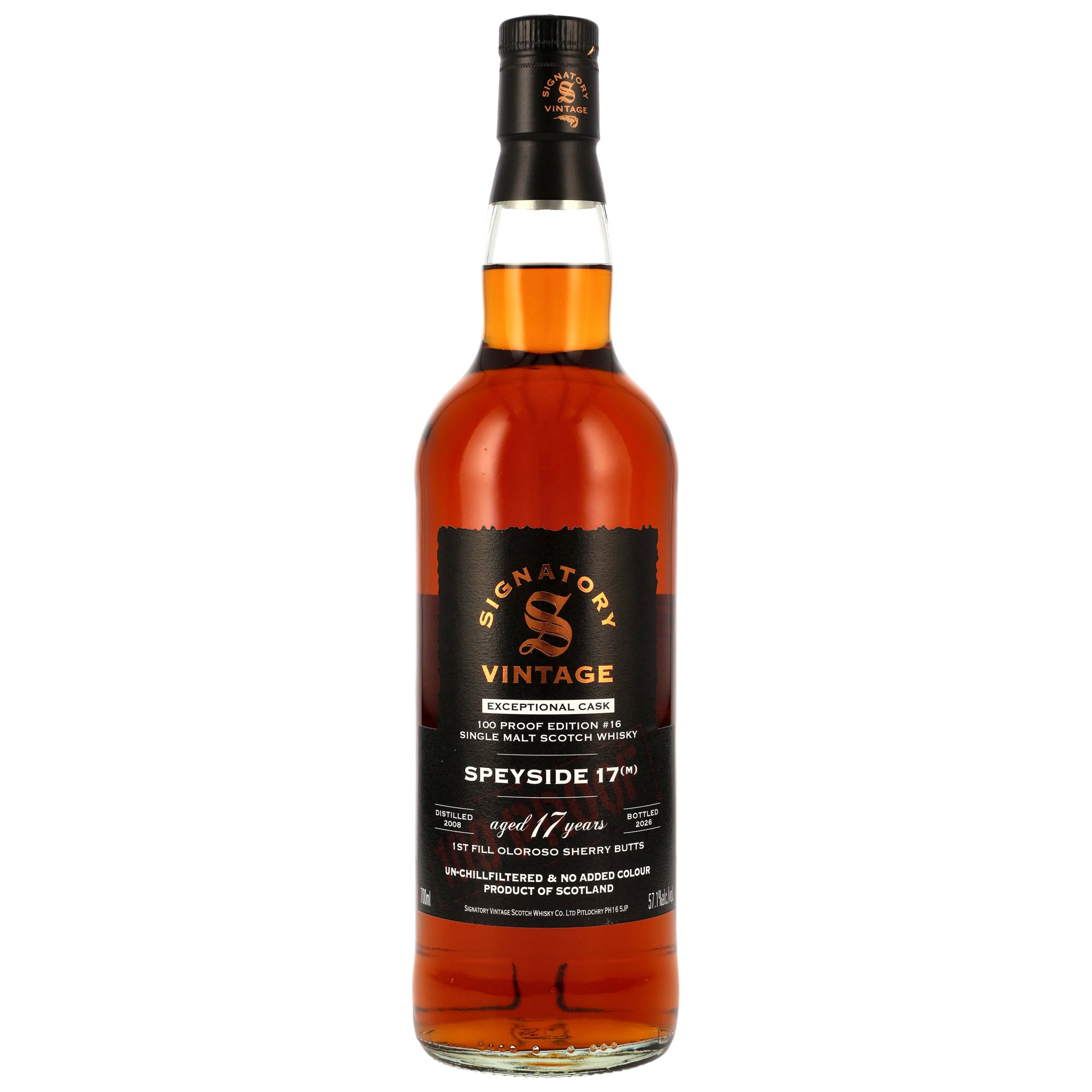 Speyside 17 (M) 2008/2026 - 17 y.o. - 1st Fill Oloroso Sherry Butts - Sig 100 PROOF Exceptional Edition #16