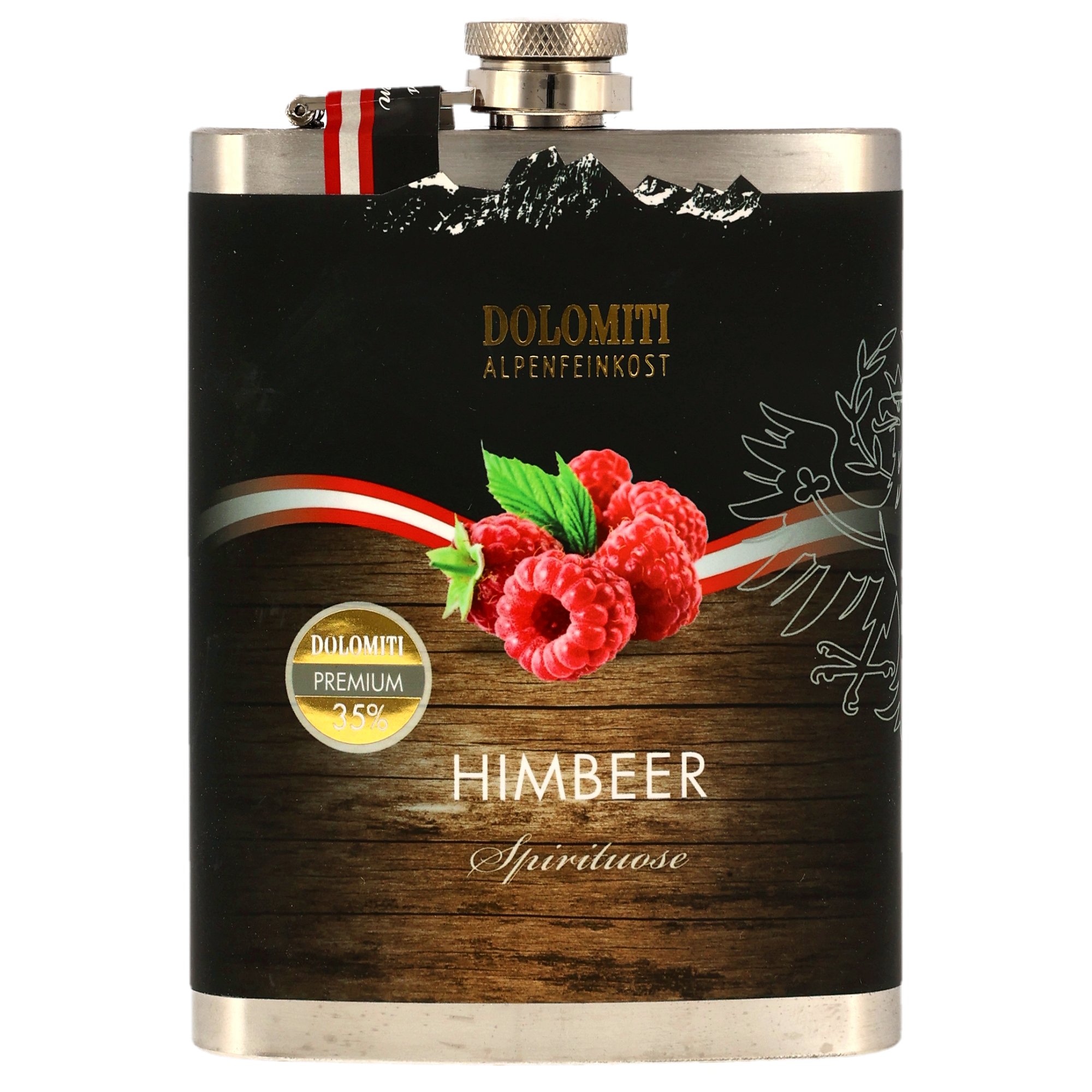 Dolomiti Wald-Himbeer Flachmann 200ml (Prinz)