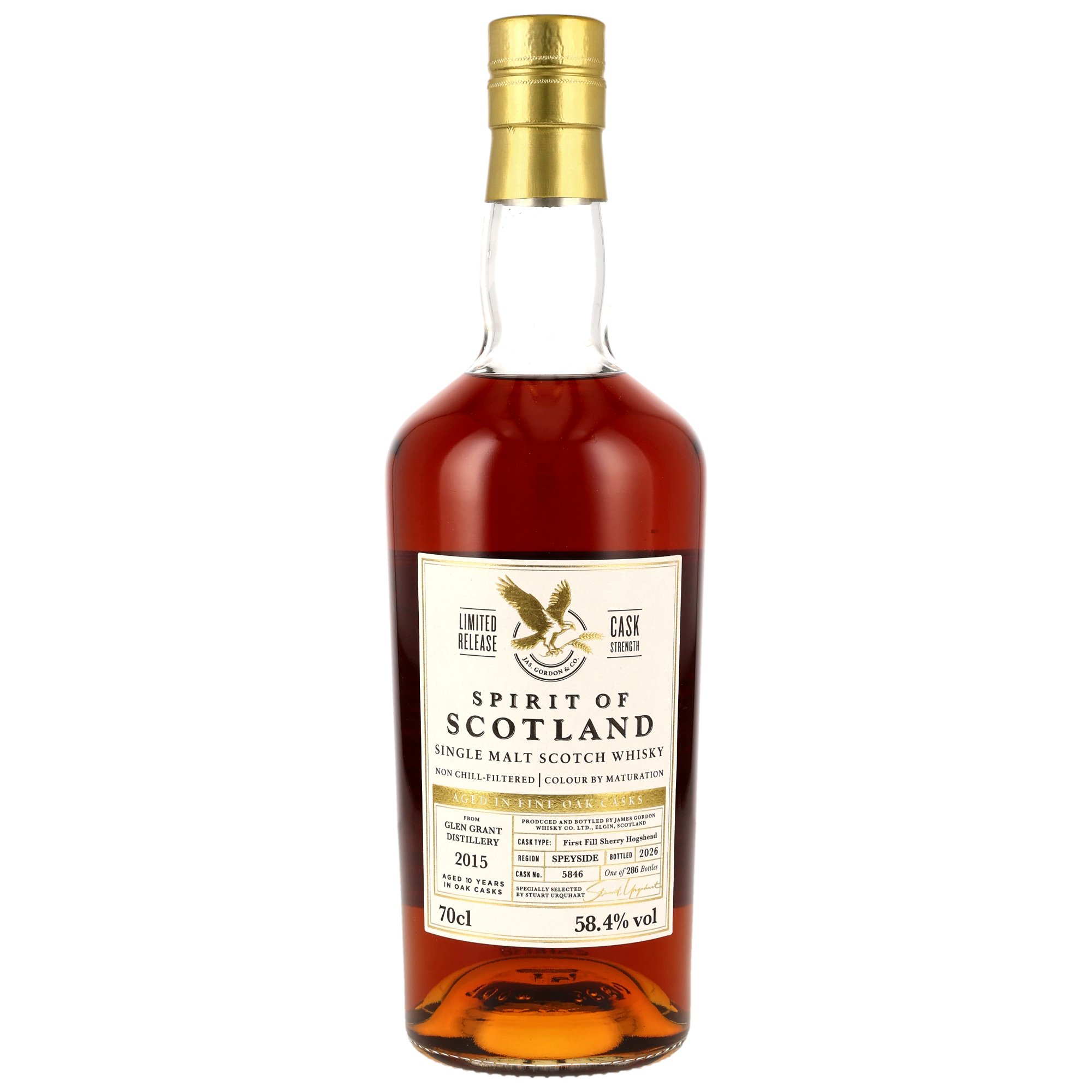 Glen Grant 2015/2026 - 10 y.o. - 1st Fill Sherry Hogshead #5846 - G&M Spirit of Scotland
