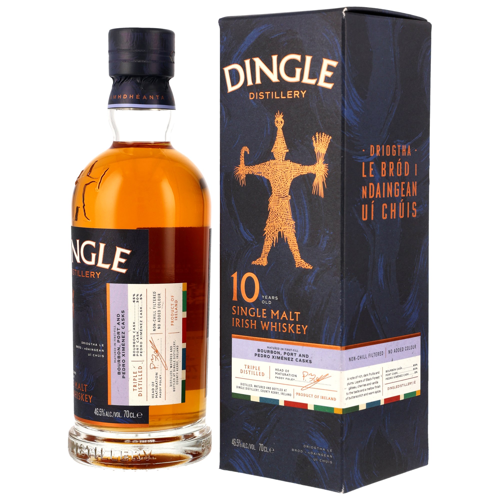 Dingle 10 y.o. Single Malt Irish Whiskey - Bourbon, Port & PX Sherry Cask
