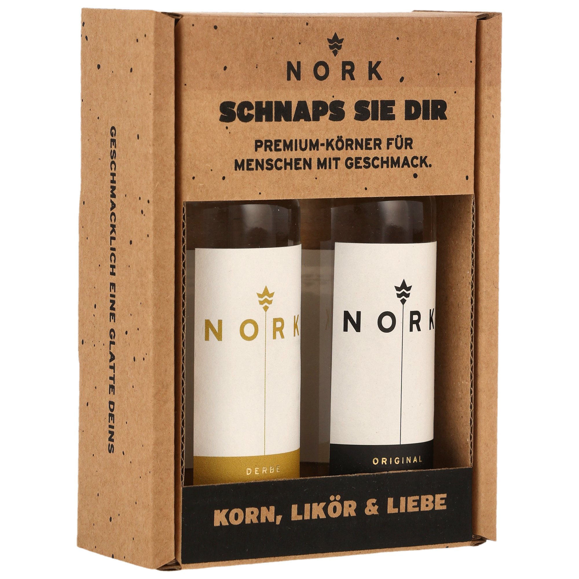 NORK Körner 2x0,05l "Schnaps Sie Dir" Original/Derbe