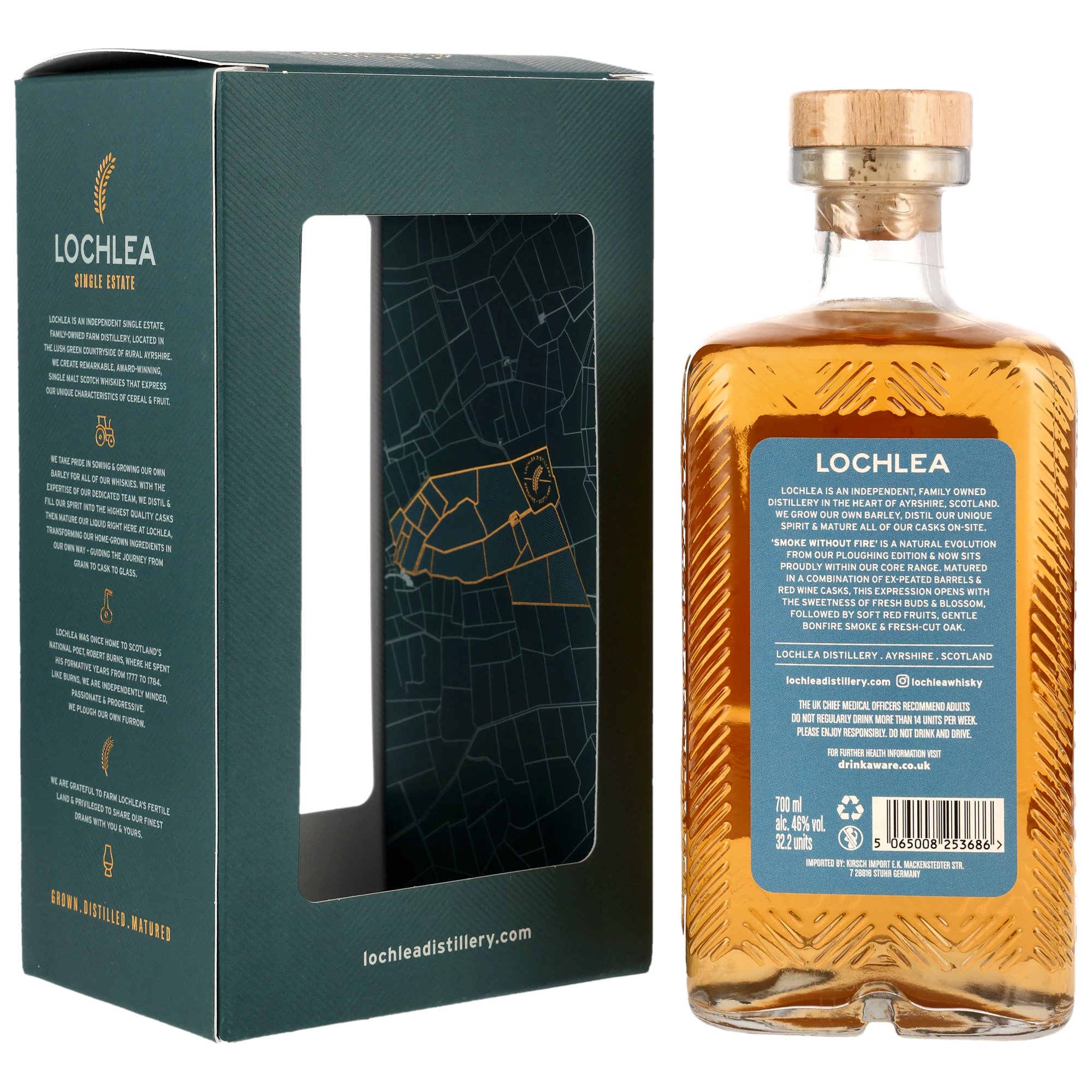 Lochlea Distillery Smoke Without Fire - Ex-Peated & Red Wine Casks