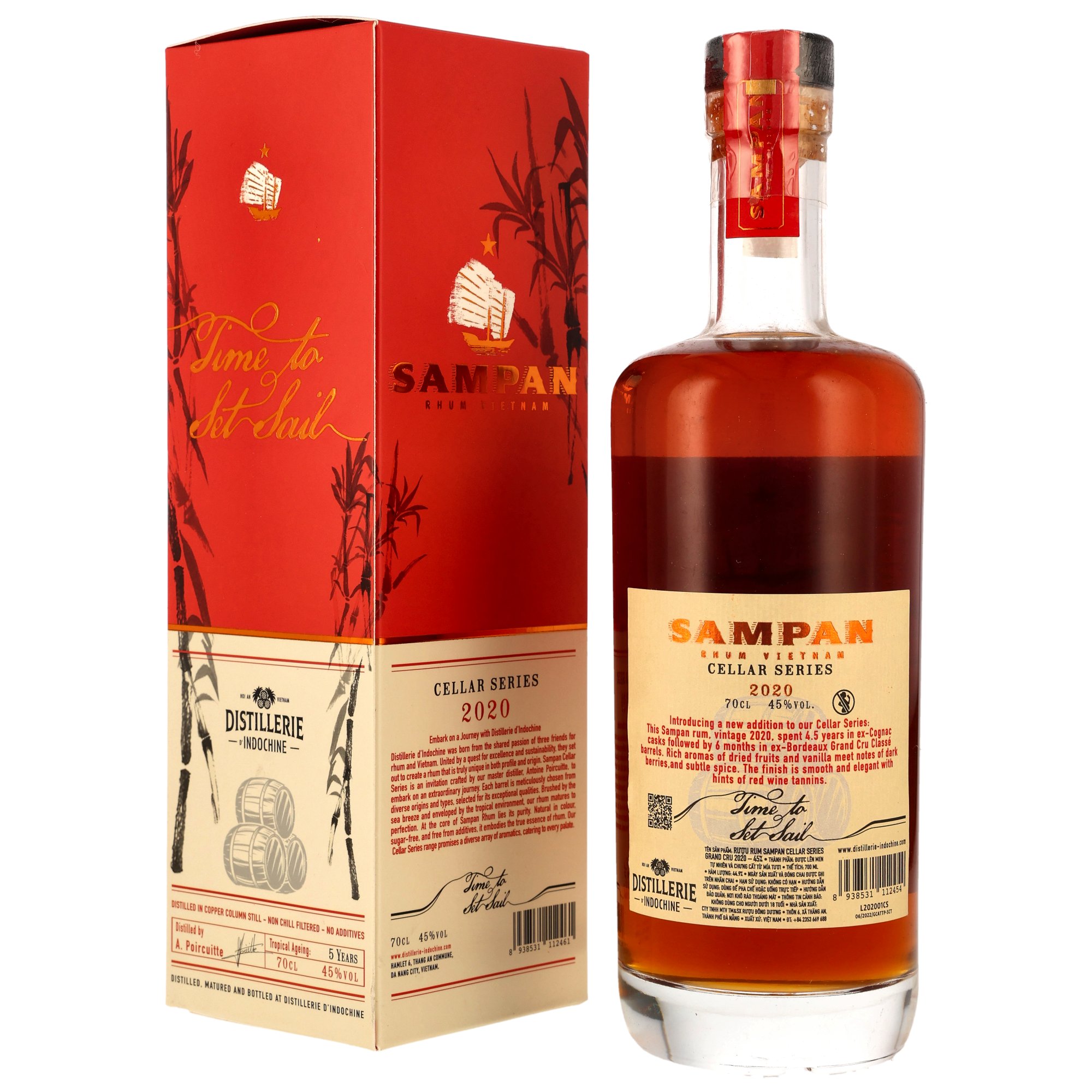 SAMPAN Rhum 2020/2025 - 5 y.o. - Cognac-Grand Cru Cask - Cellar Series (Vietnam)