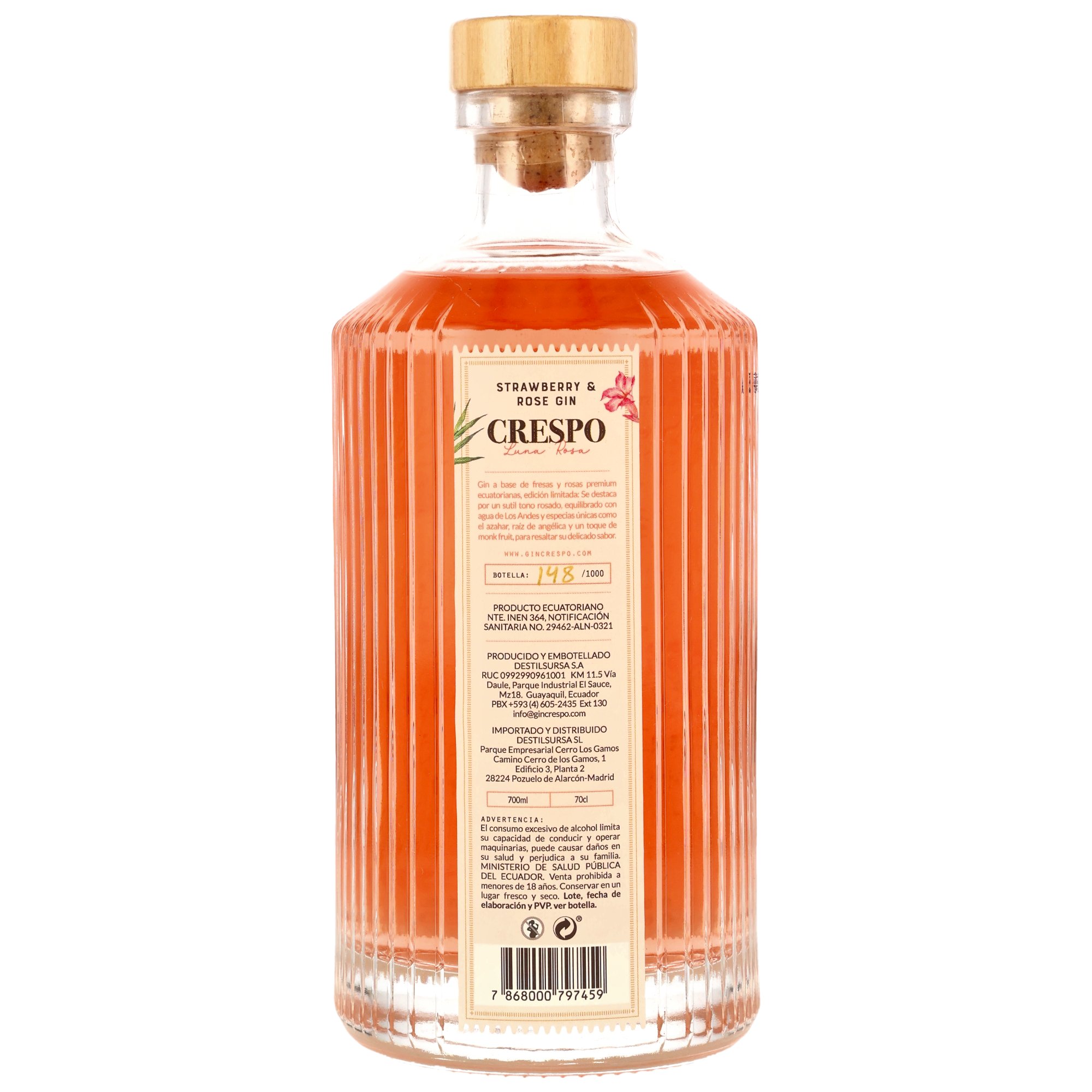 Crespo Luna Rosa Strawberry & Rose Gin (Ecuador)