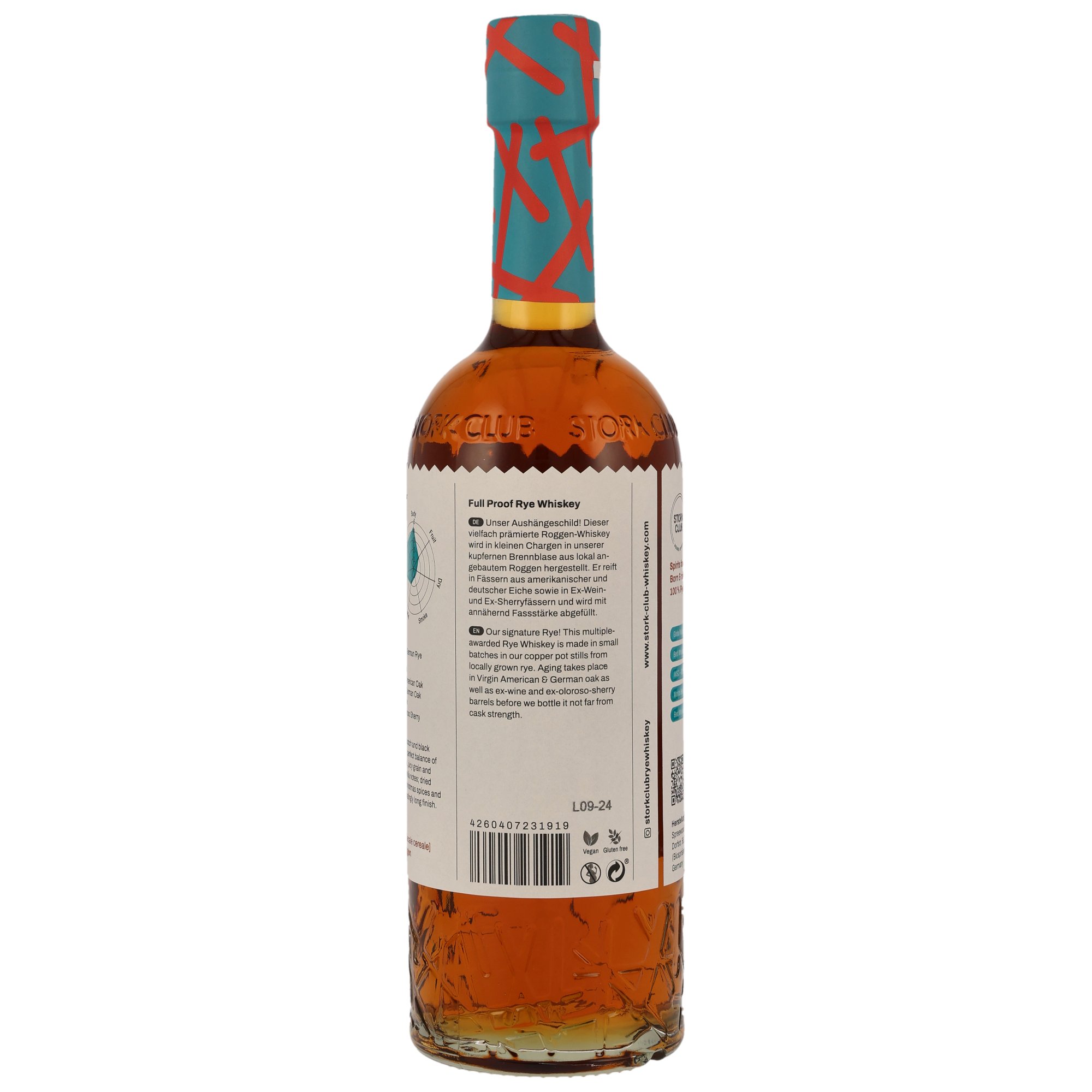 Stork Club Full Proof Rye Whiskey Neue Ausstattung - 0,7 Liter