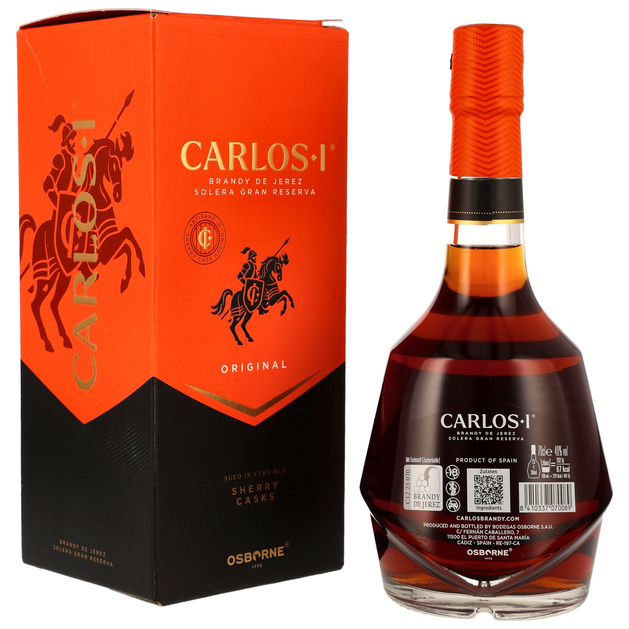 Carlos I Solera Gran Reserva Brandy - neue Ausstattung