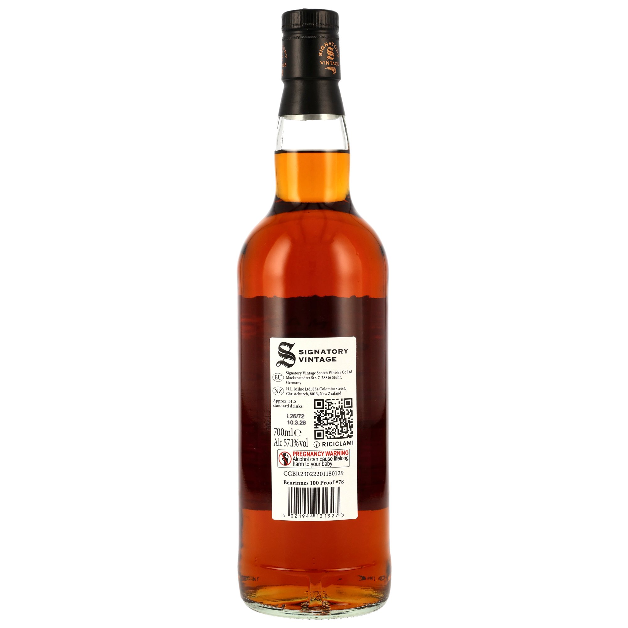 Benrinnes 2012/2026 - 13 y.o. - 1st Fill Oloroso Sherry Butts - Signatory 100 PROOF Edition #78