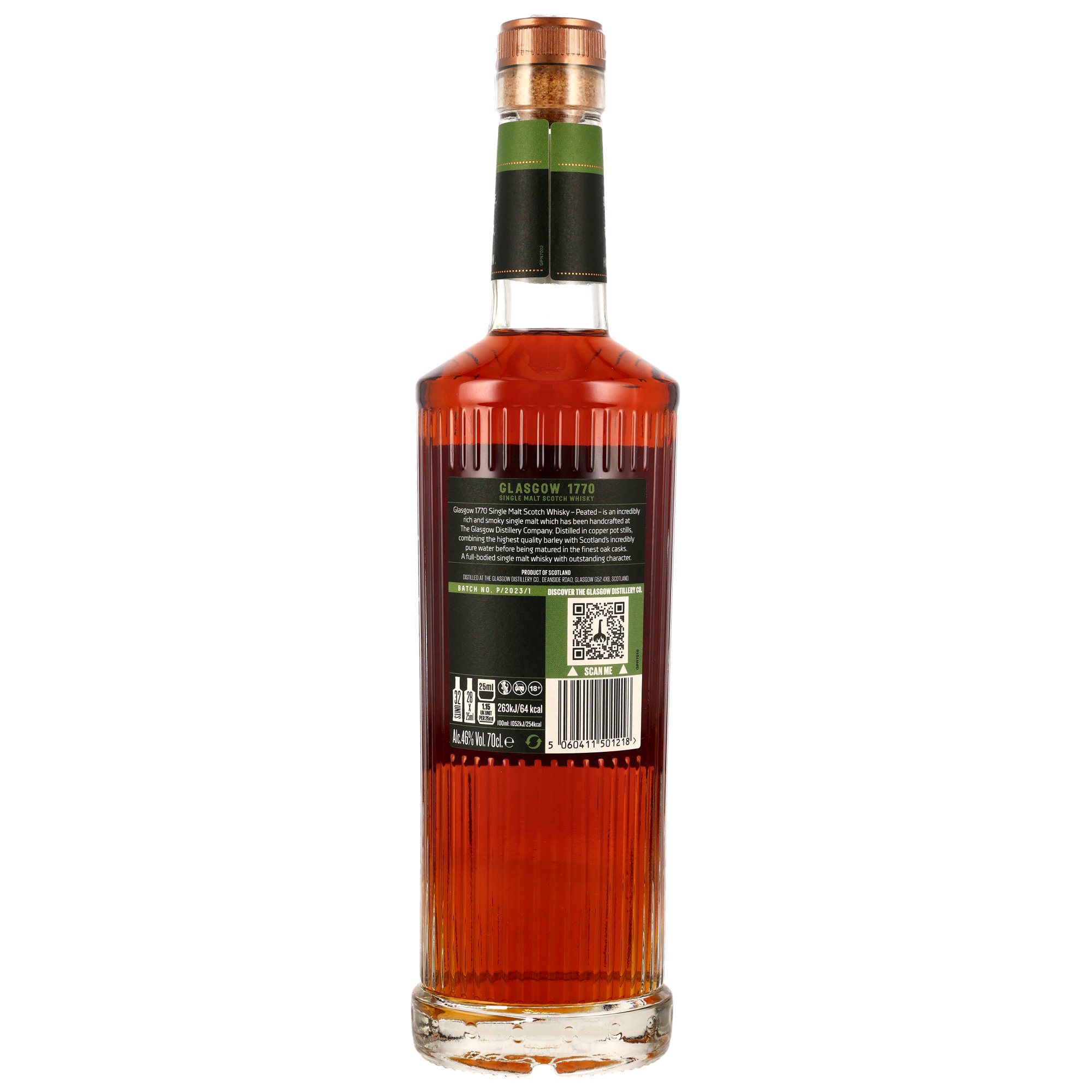 Glasgow 1770 - Peated - Rich & Smoky - Virgin Oak, PX Sherry Cask Finish - 700ml ohne GP