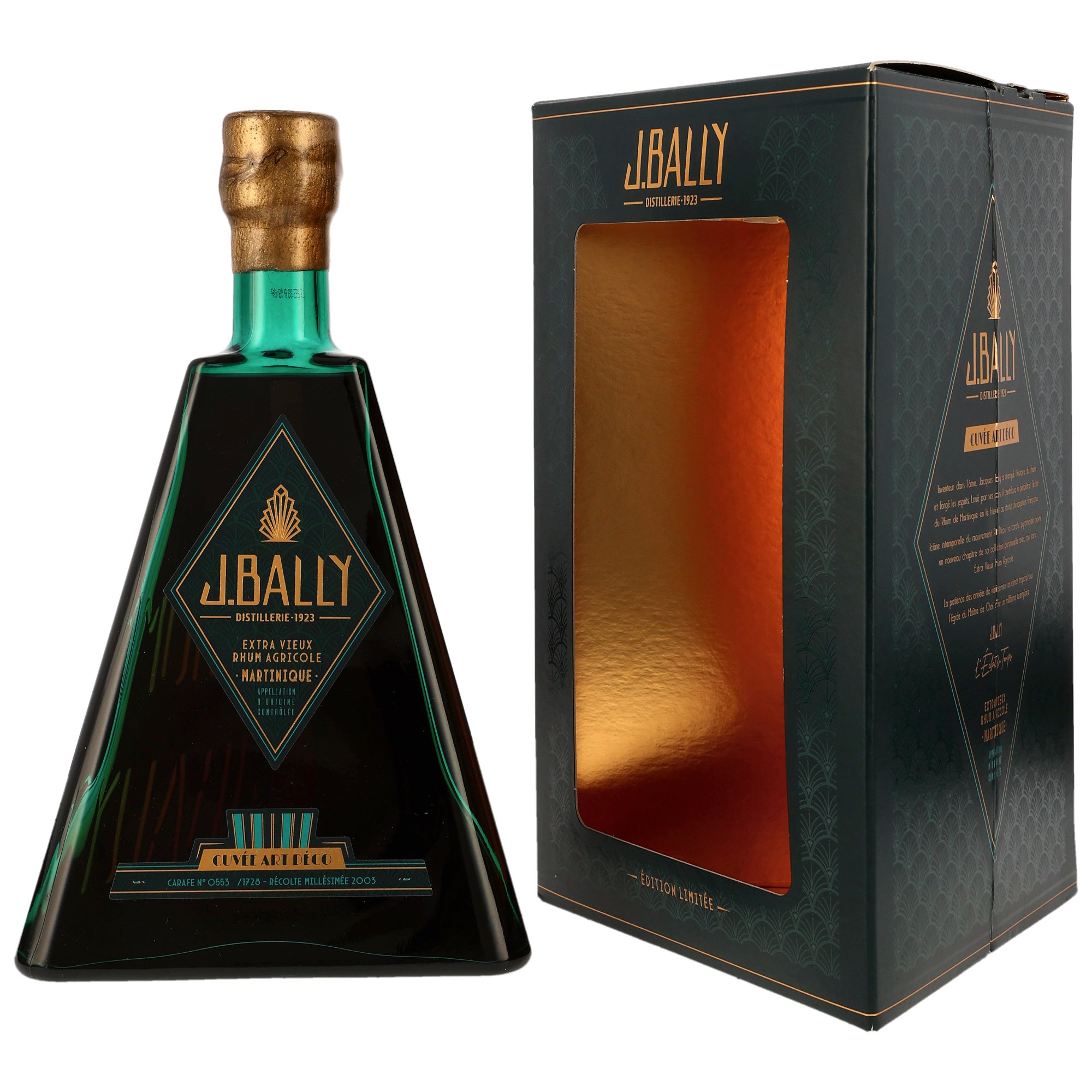 J.Bally Rhum Extra Vieux Agricole - Cuvee Art Deco 2003