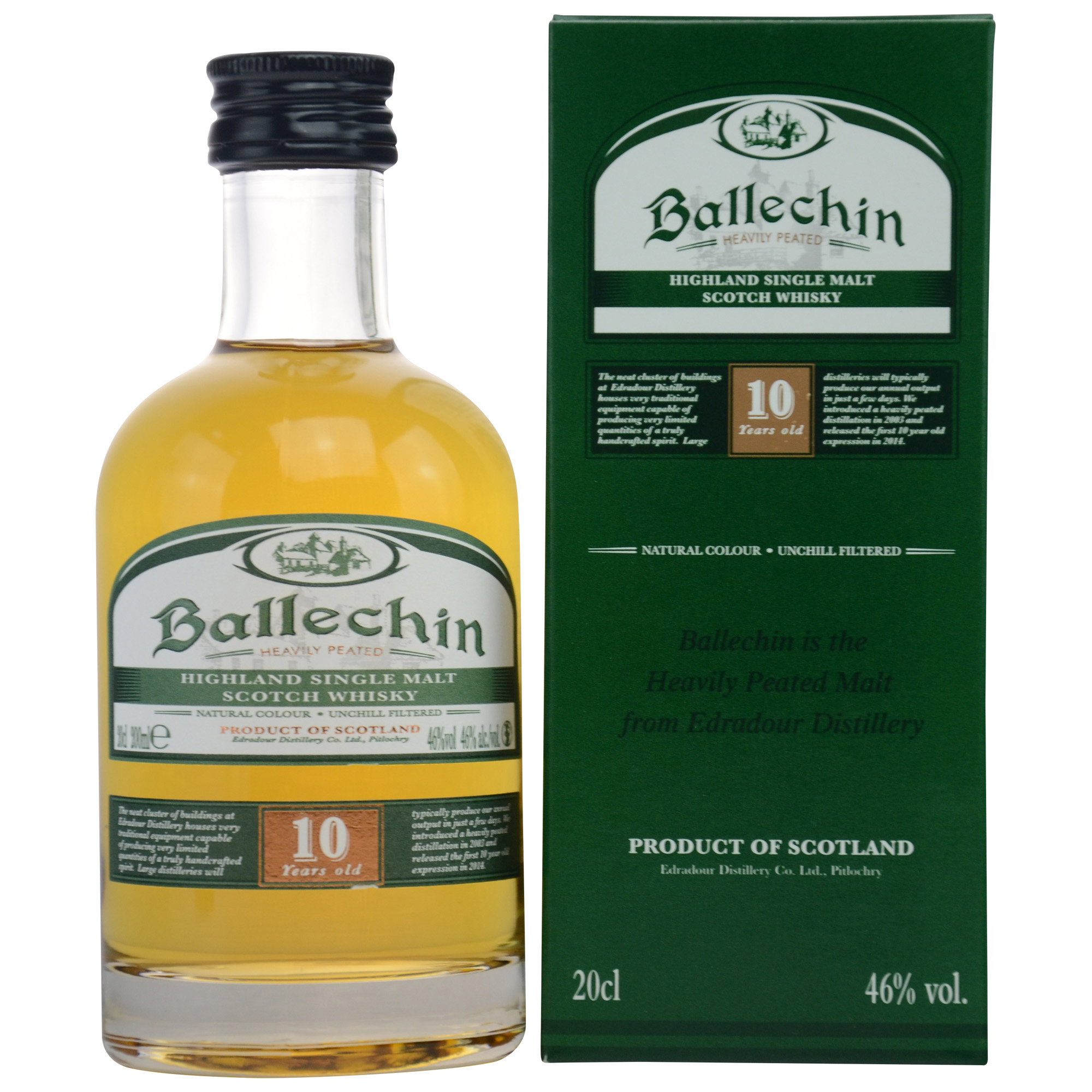 Ballechin 10 y.o. heavily peated - 200 ml