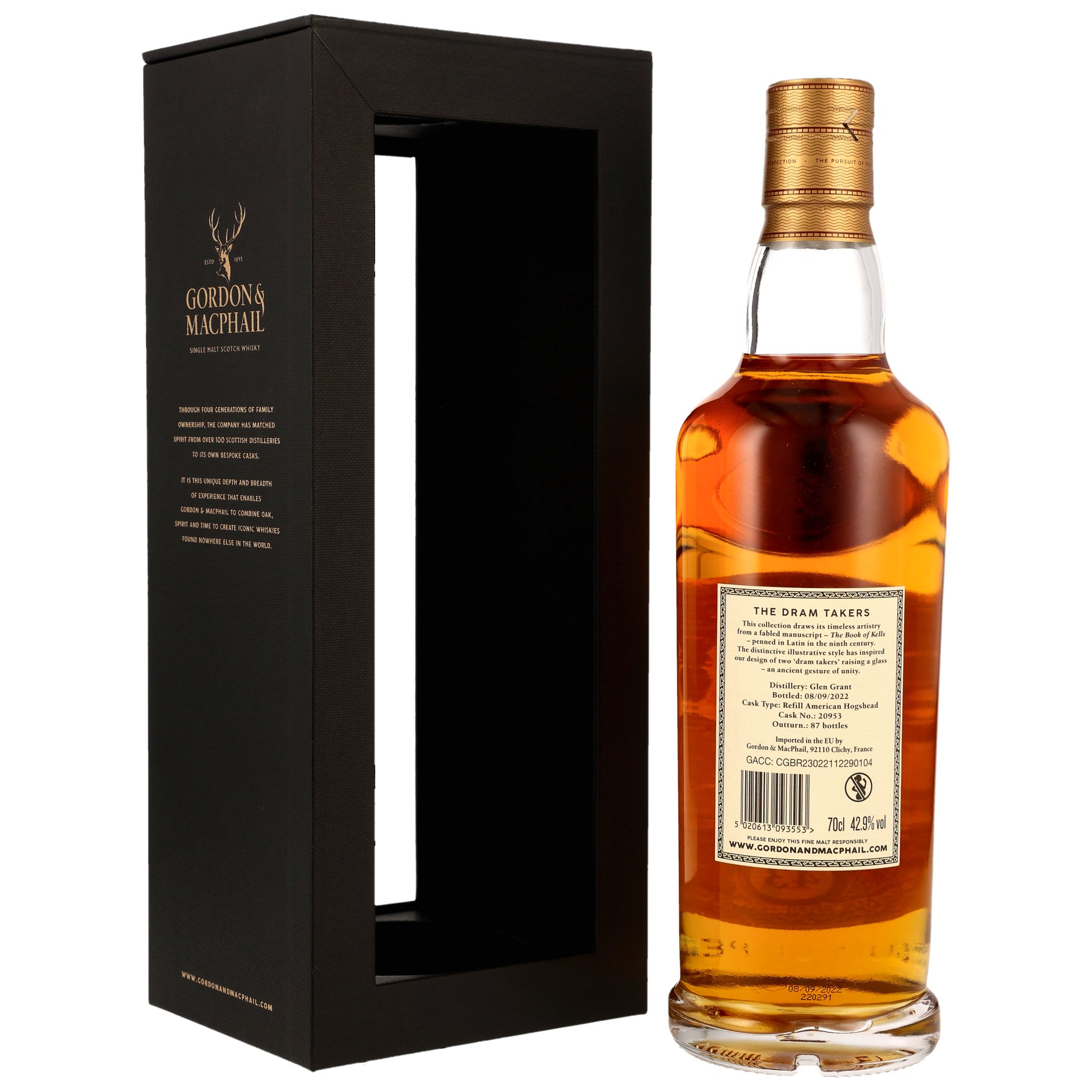 Glen Grant 1978/2022 - 43 y.o. - Refill American Hogshead #20953 - G&M Dram Takers Collection