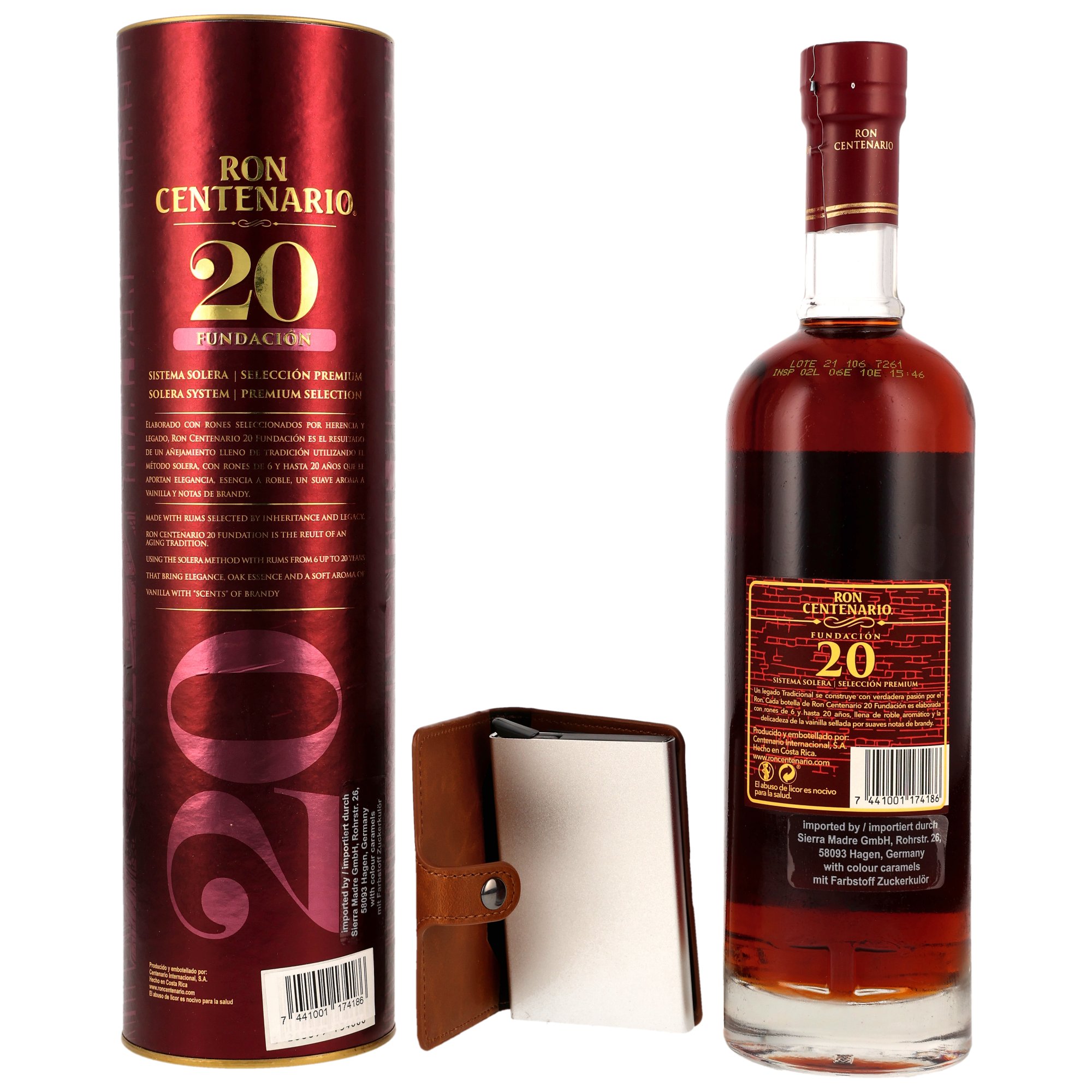 Centenario 20 y.o. Fundacion in Tube + Kartenetui