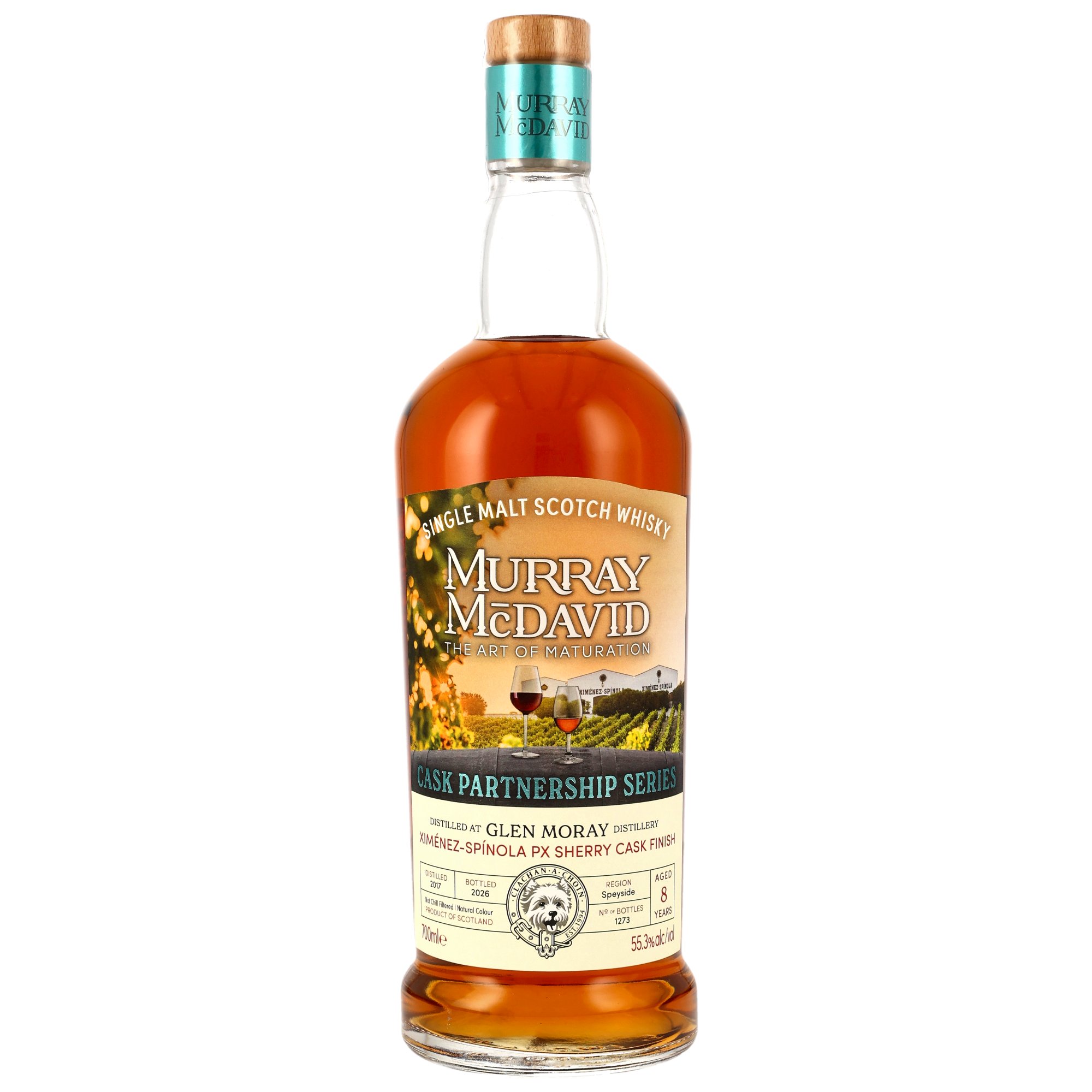 Glen Moray 2017/2026 - 8 y.o.- PX Sherry Cask Finish - Cask Partnership Series Murray McDavid