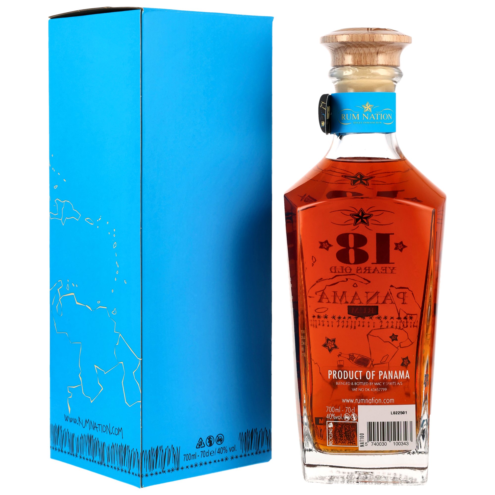 Panama 18 y.o. Decanter - Rum Nation - neue Ausstattung