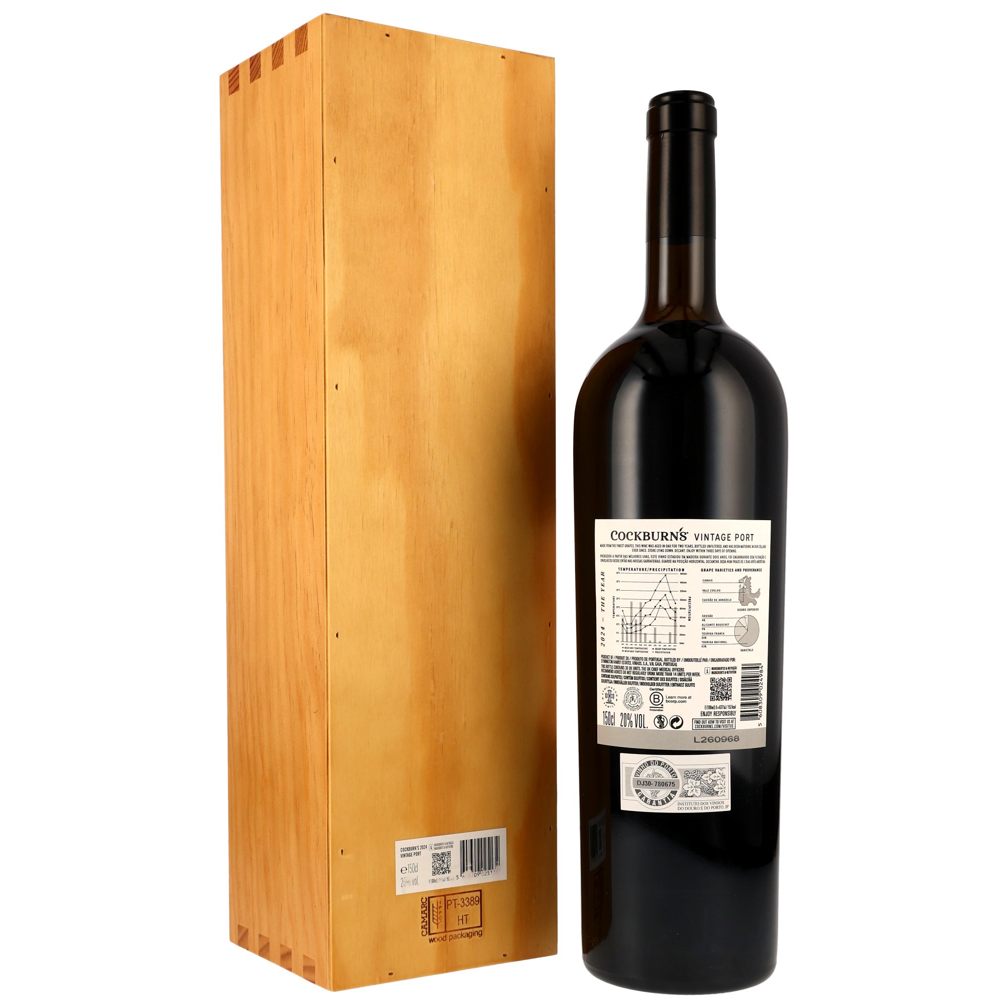 Cockburns 2024 Vintage Port in Einzel-Holzbox 1,5L