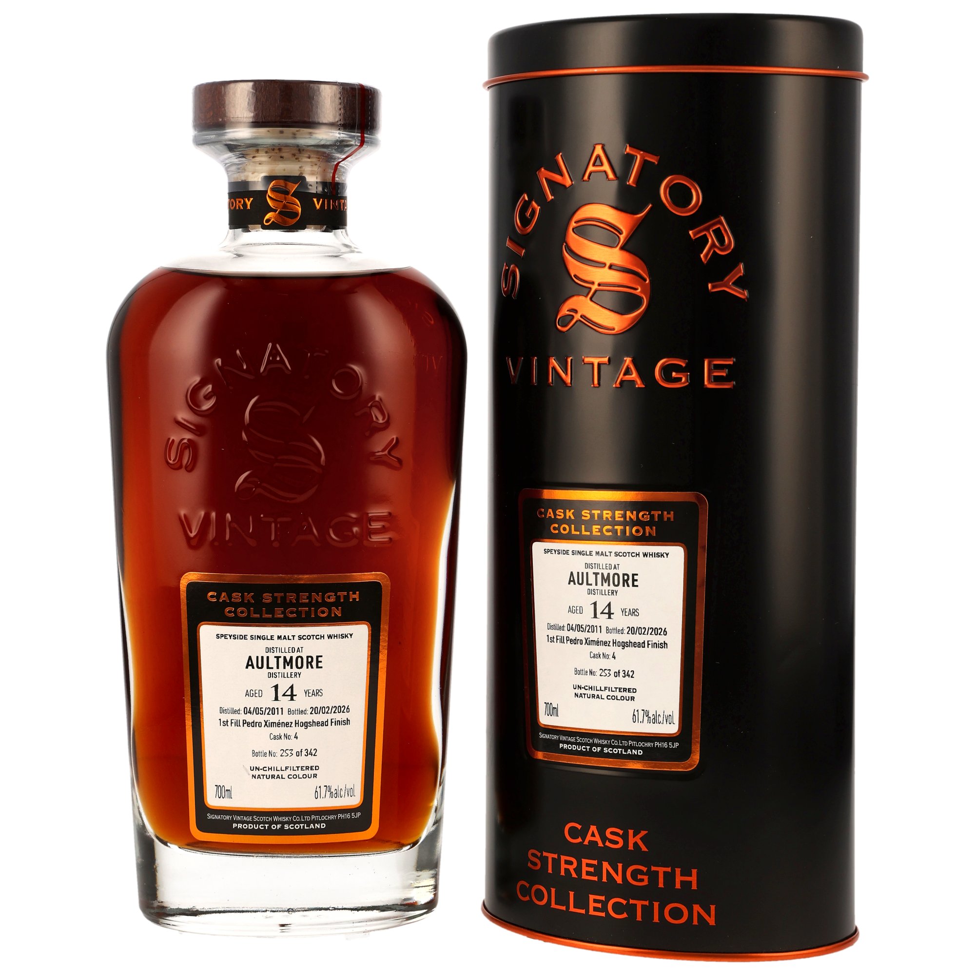 Aultmore 2011/2026 - 14 y.o. - 1st Fill PX Cask Finish #4 - Sig CS