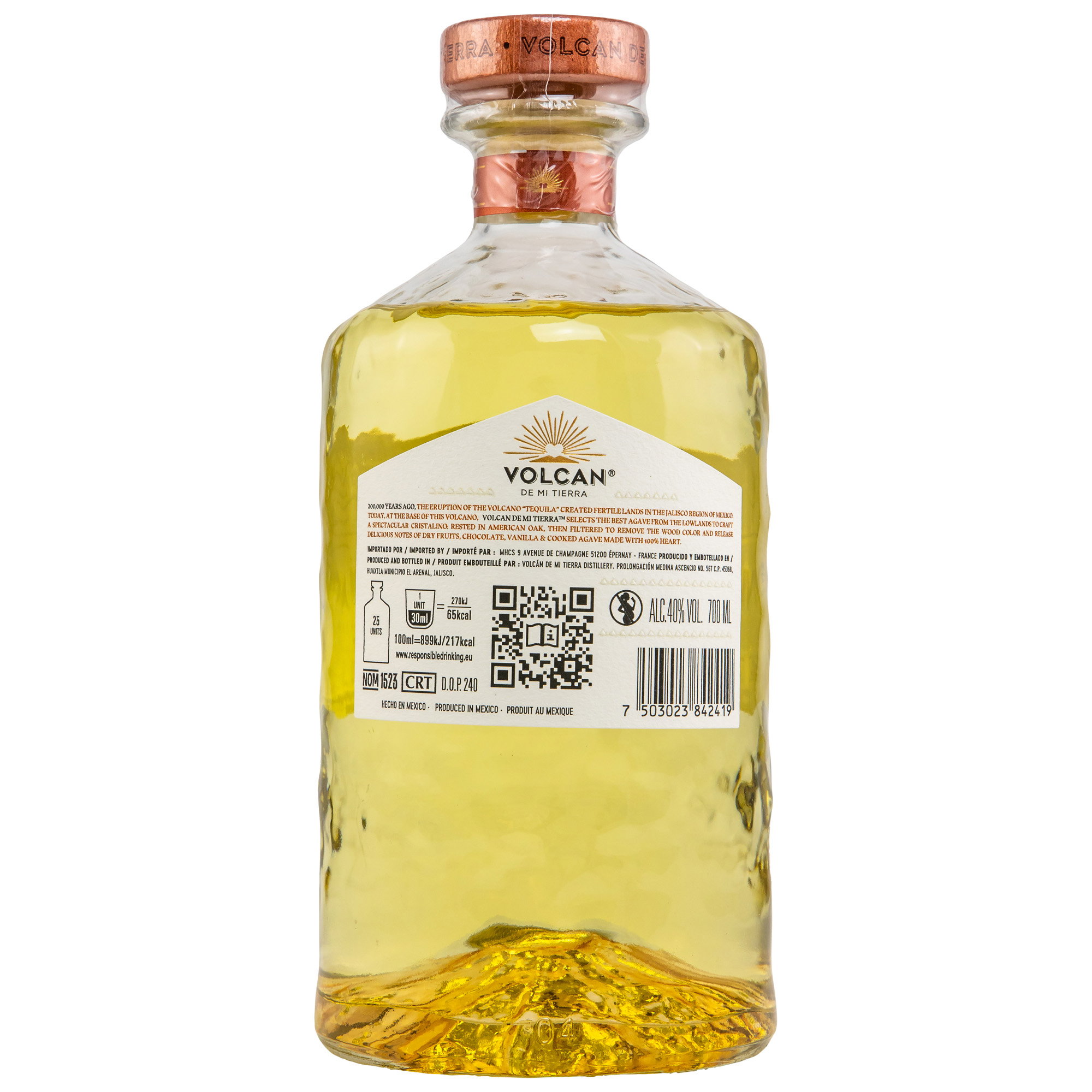 Volcan Tequila Reposado Cristalino