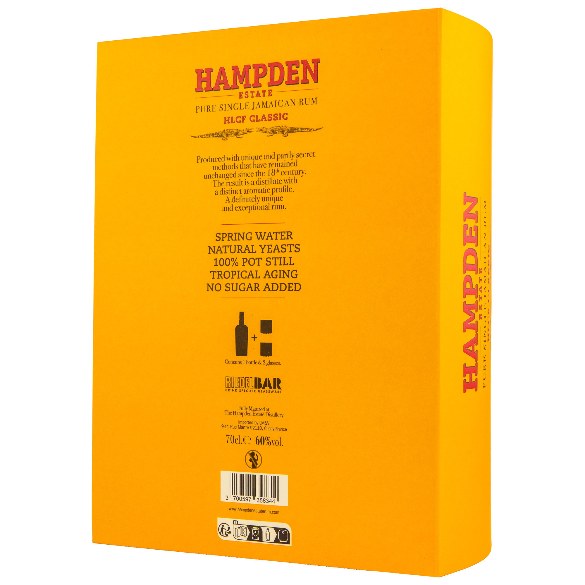 HAMPDEN HLCF Classic - Pure Single Jamaican Rum 60% in Buch + 2 Gläser
