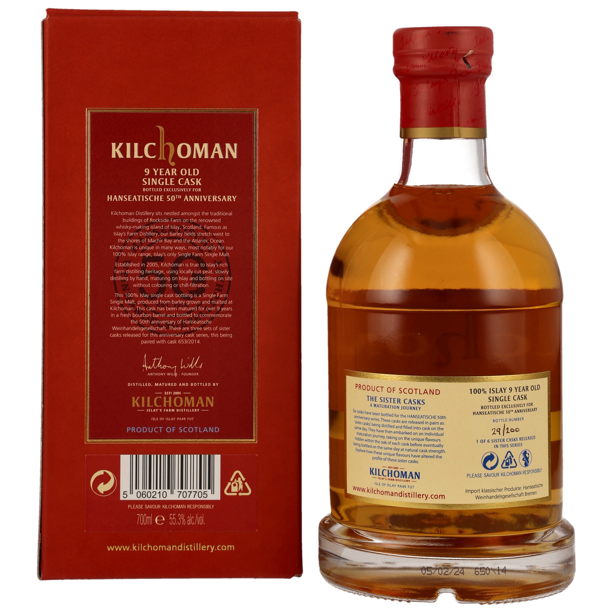 Kilchoman 2014/2024 - 9 y.o. - Bourbon Cask #650/2014