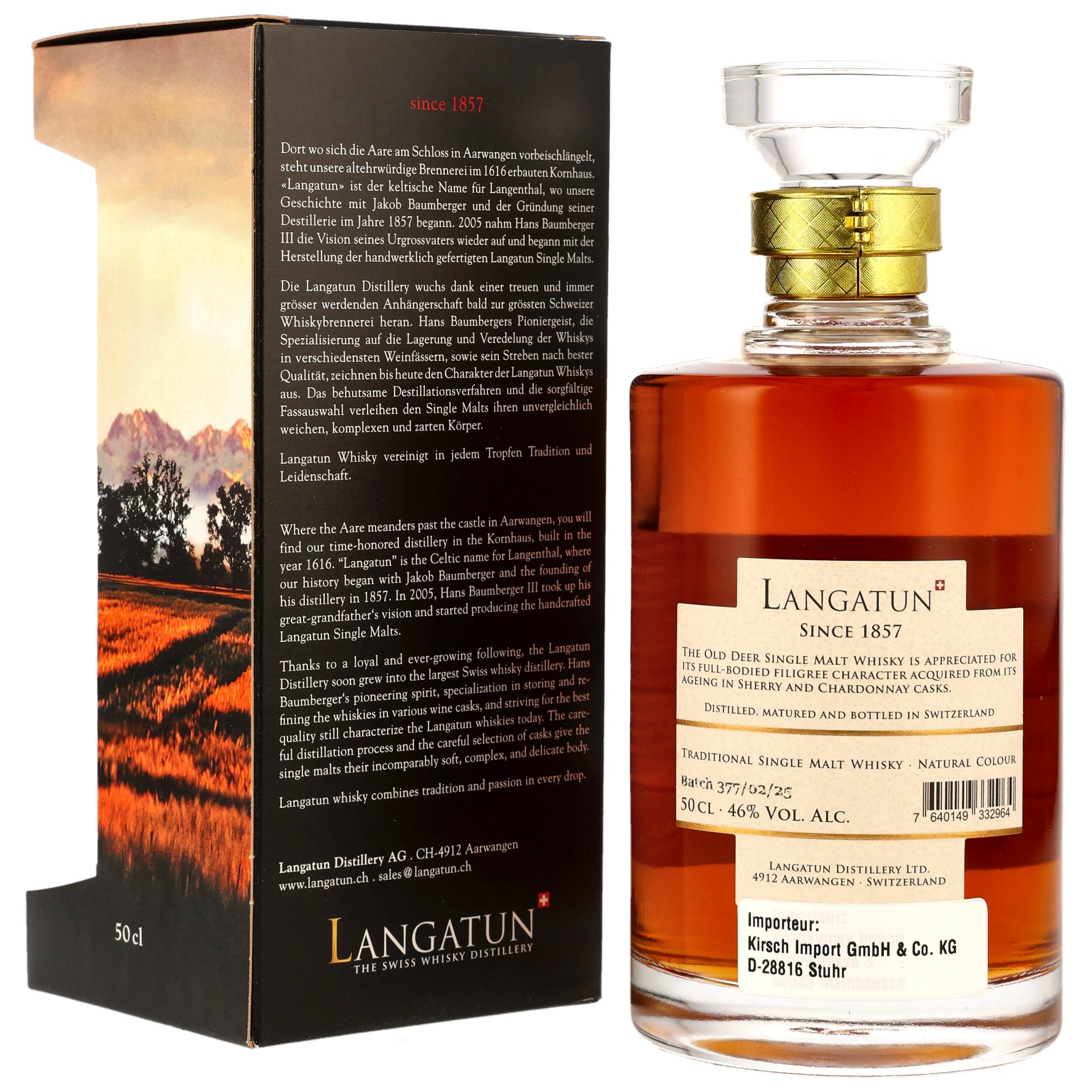 Langatun Old Deer Classic Whisky - Sherry & Chardonnay Casks Batch 377/02/25