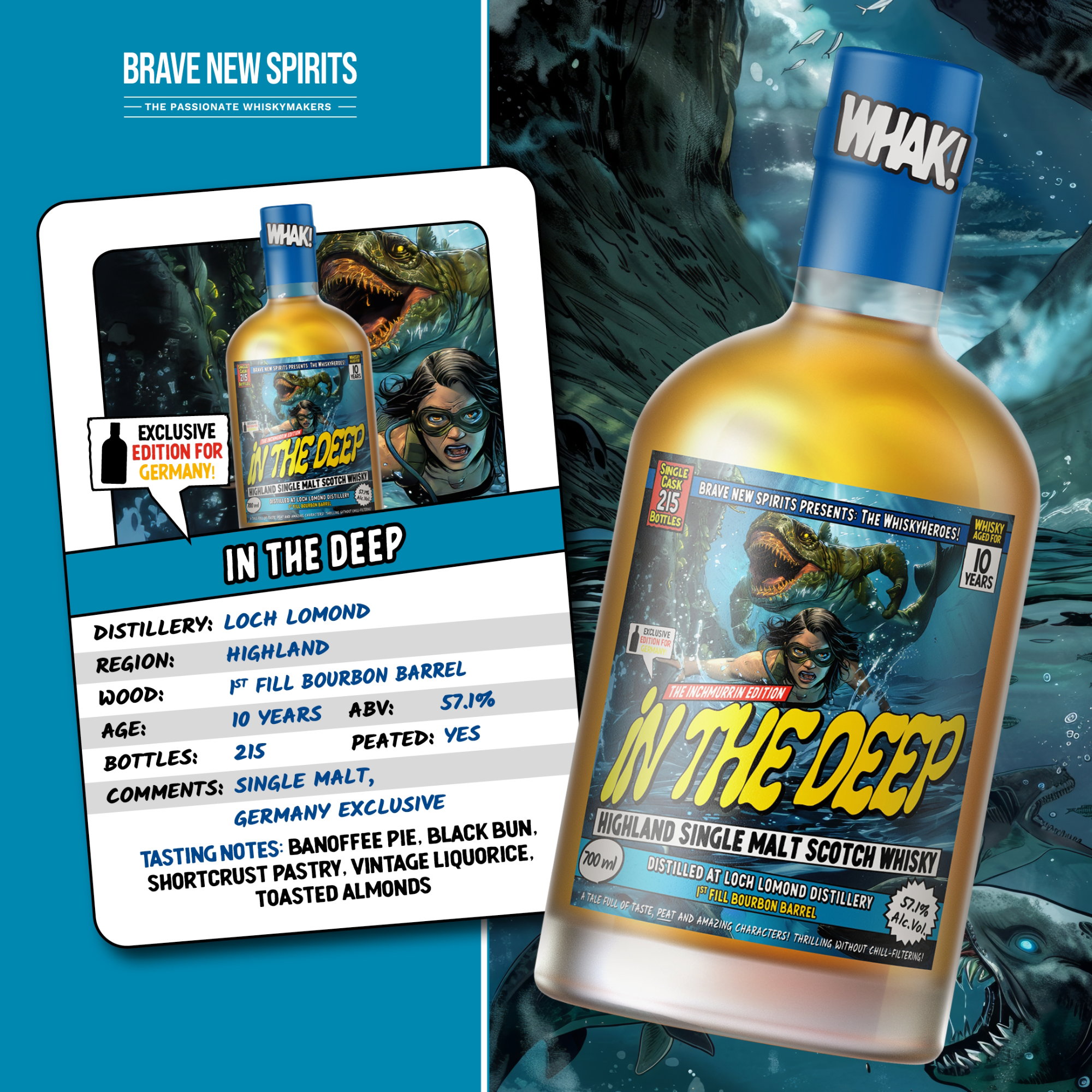 Inchmurrin (Loch Lomond) 10 y.o. Whiskyheroes: In the Deep