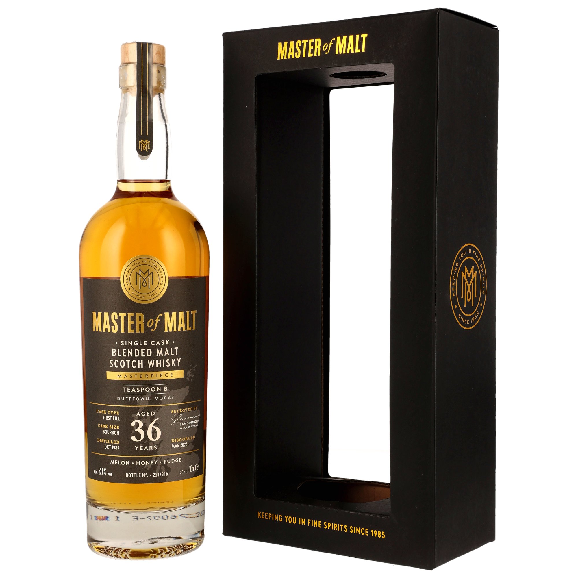 Teaspoon B 1989/2026 - 36 y.o. - Blended Malt - 1st Fill Bourbon Casks - Master of Malt