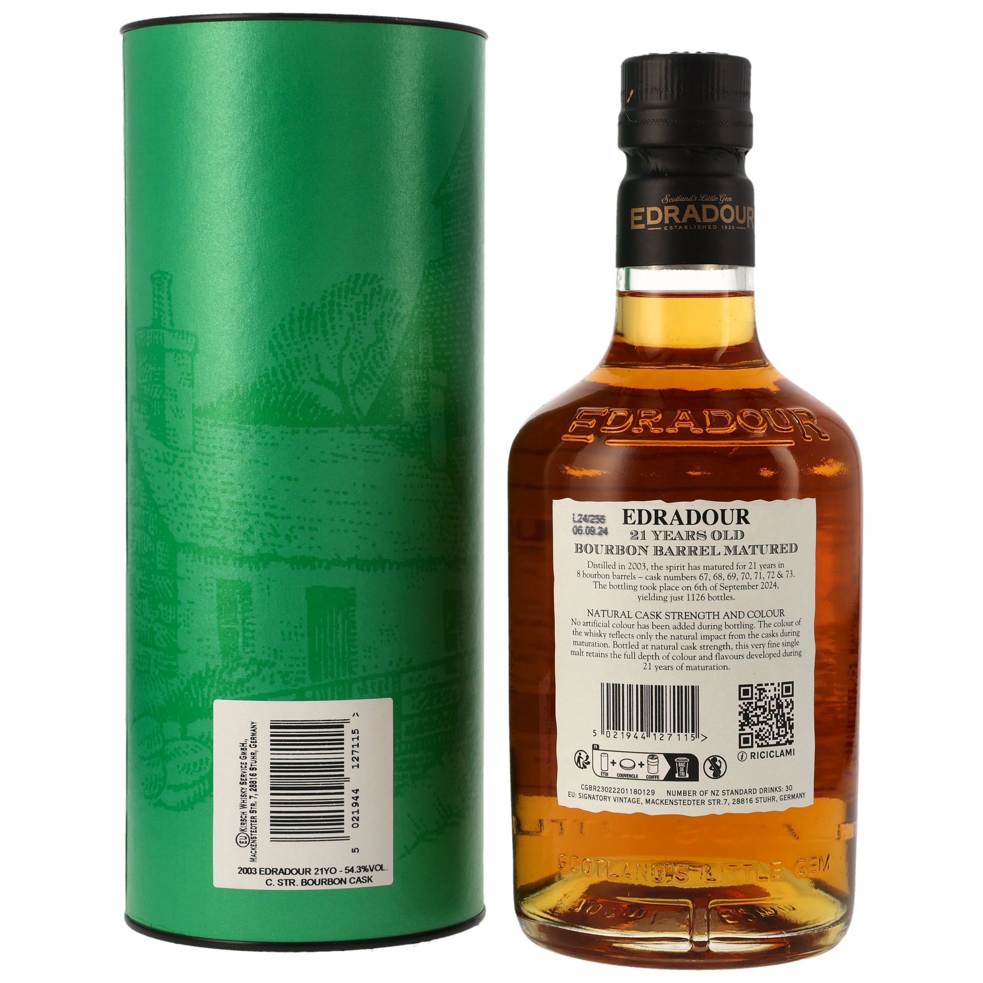 Edradour 21 y.o. Cask Strength - Bourbon Barrels