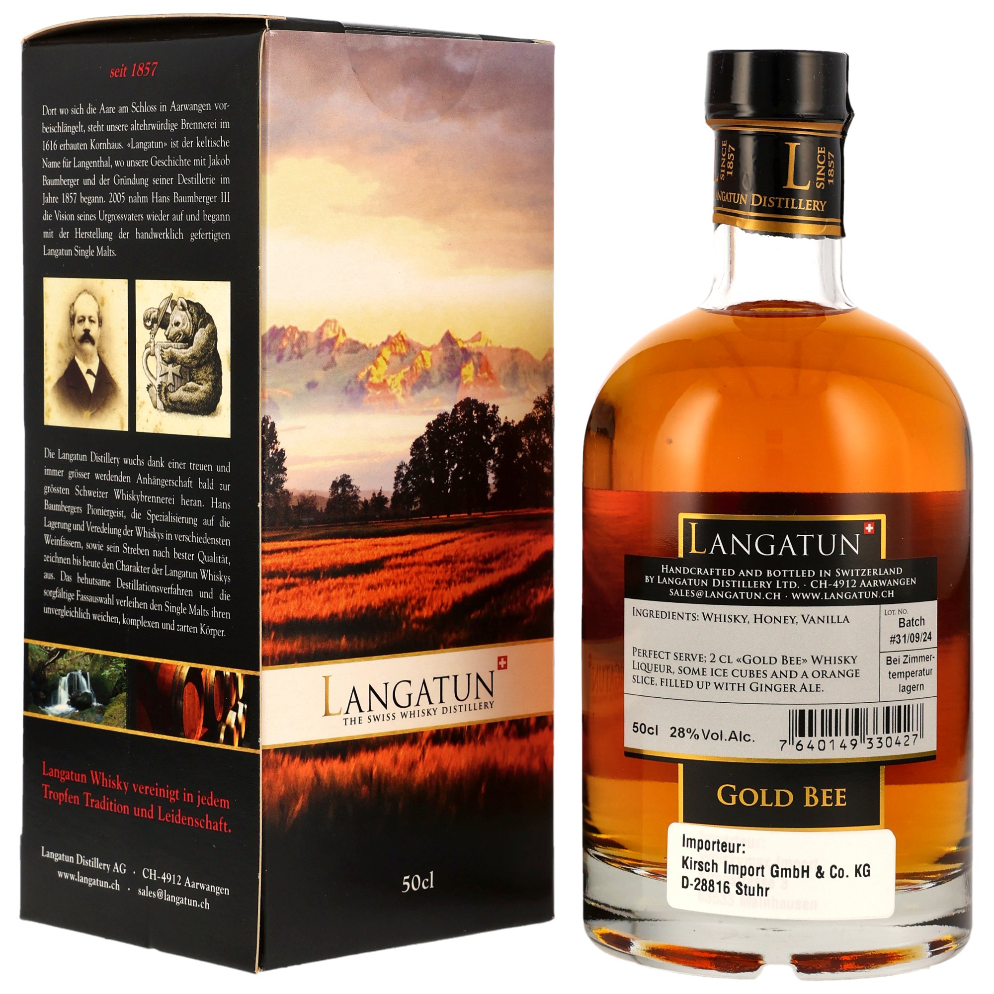 Langatun Gold Bee Whisky Liqueur - Neue Ausstattung