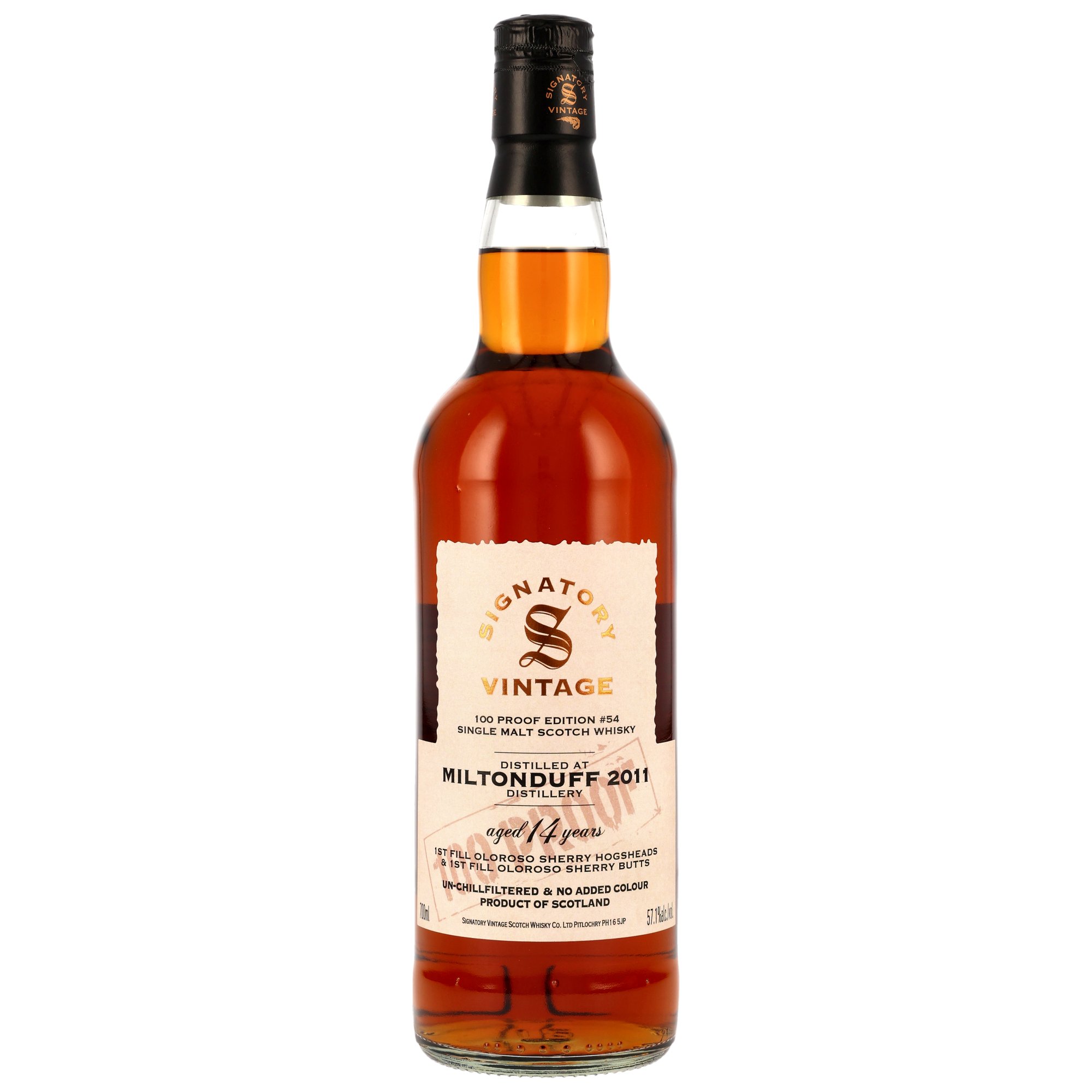 Miltonduff 2011/2025 - 14 y.o. - 1st Fill Oloroso Sherry Casks - Signatory 100 PROOF Edition #54
