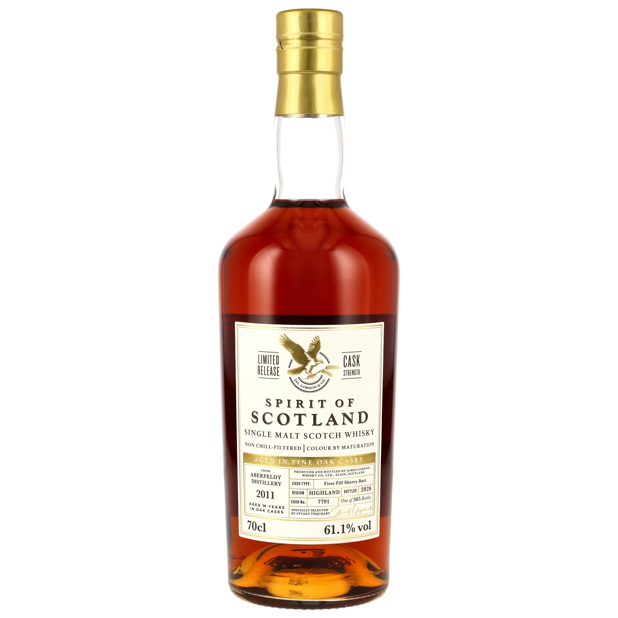Aberfeldy 2011/2026 - 14 y.o. - 1st Fill Sherry Butt #7791 - G&M Spirit of Scotland