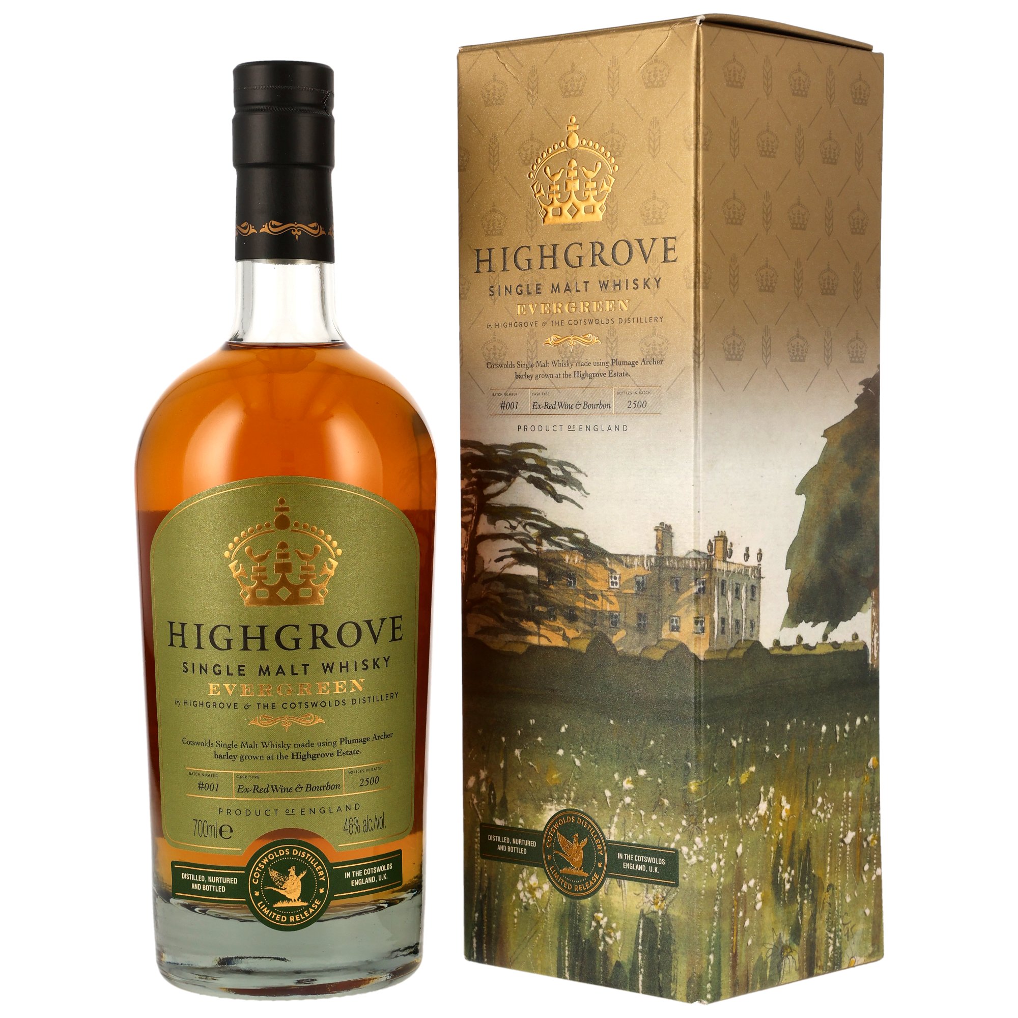 Cotswolds Highgrove Evergreen Whisky - Ex-Red Wine & Bourbon Casks