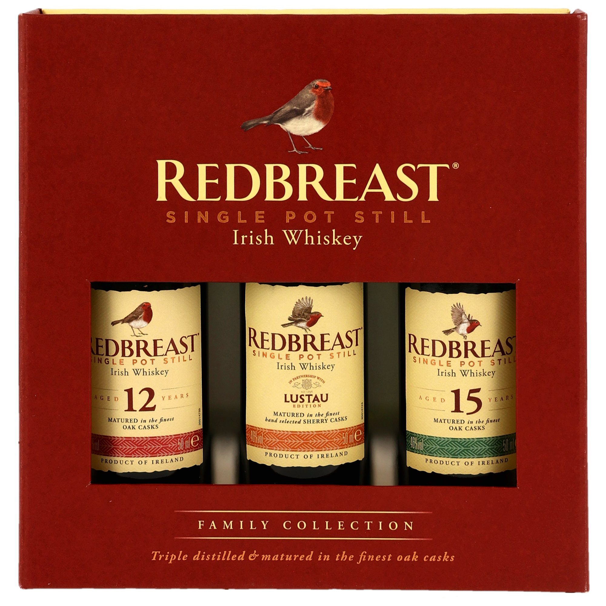 Redbreast Family Collection Miniaturen 3x0,05l (12yo/15yo/Lustau)