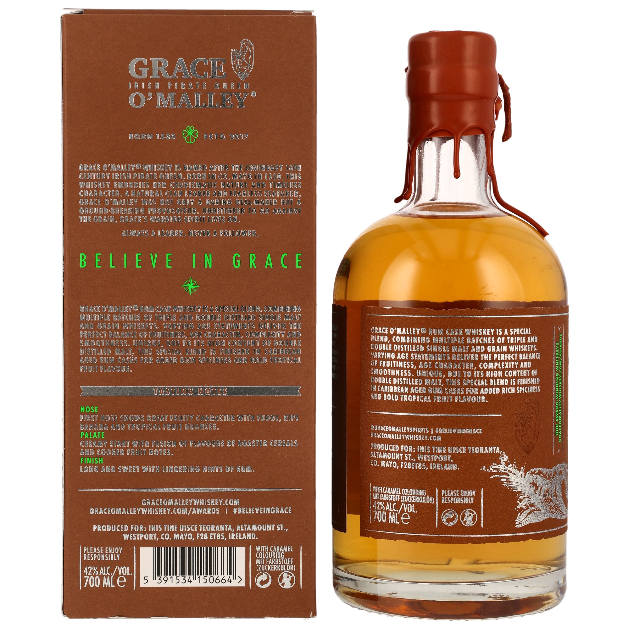 Grace O‘Malley Rum Cask Whiskey Limited Edition
