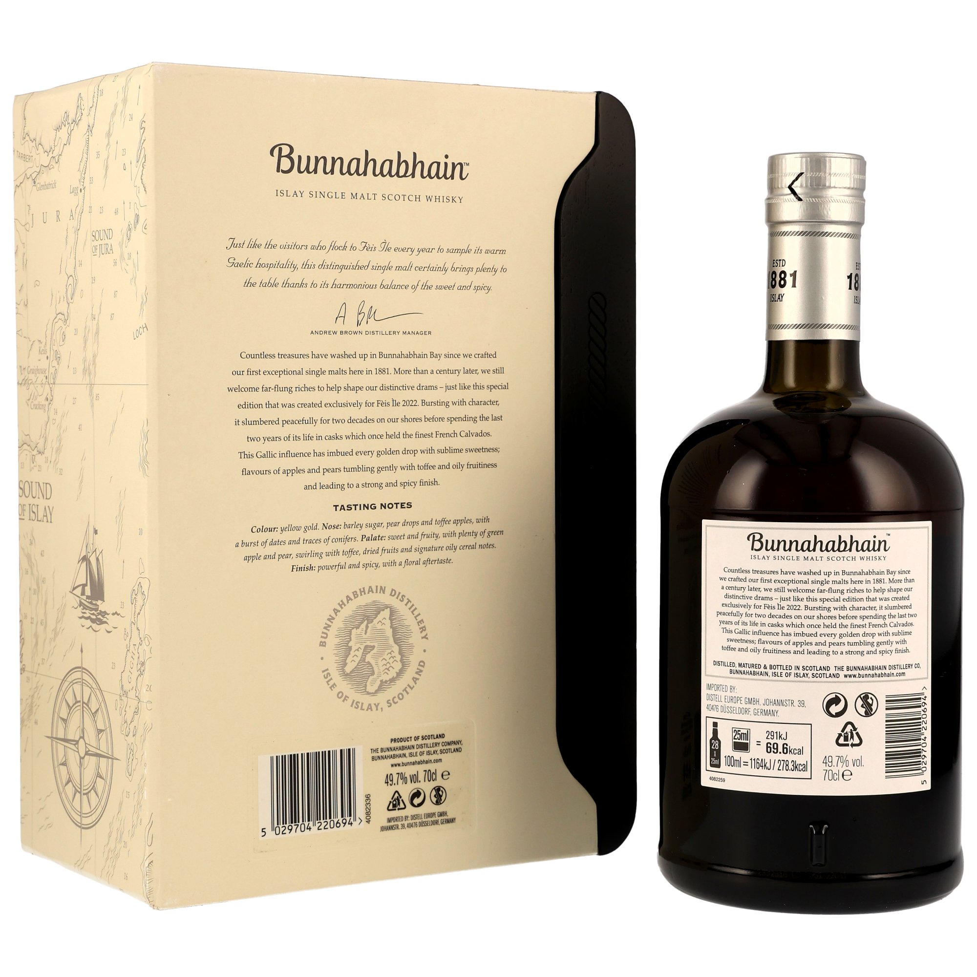 Bunnahabhain 1998/2022 - 23 y.o. - Calvados Cask Finish Feis Ile 2022