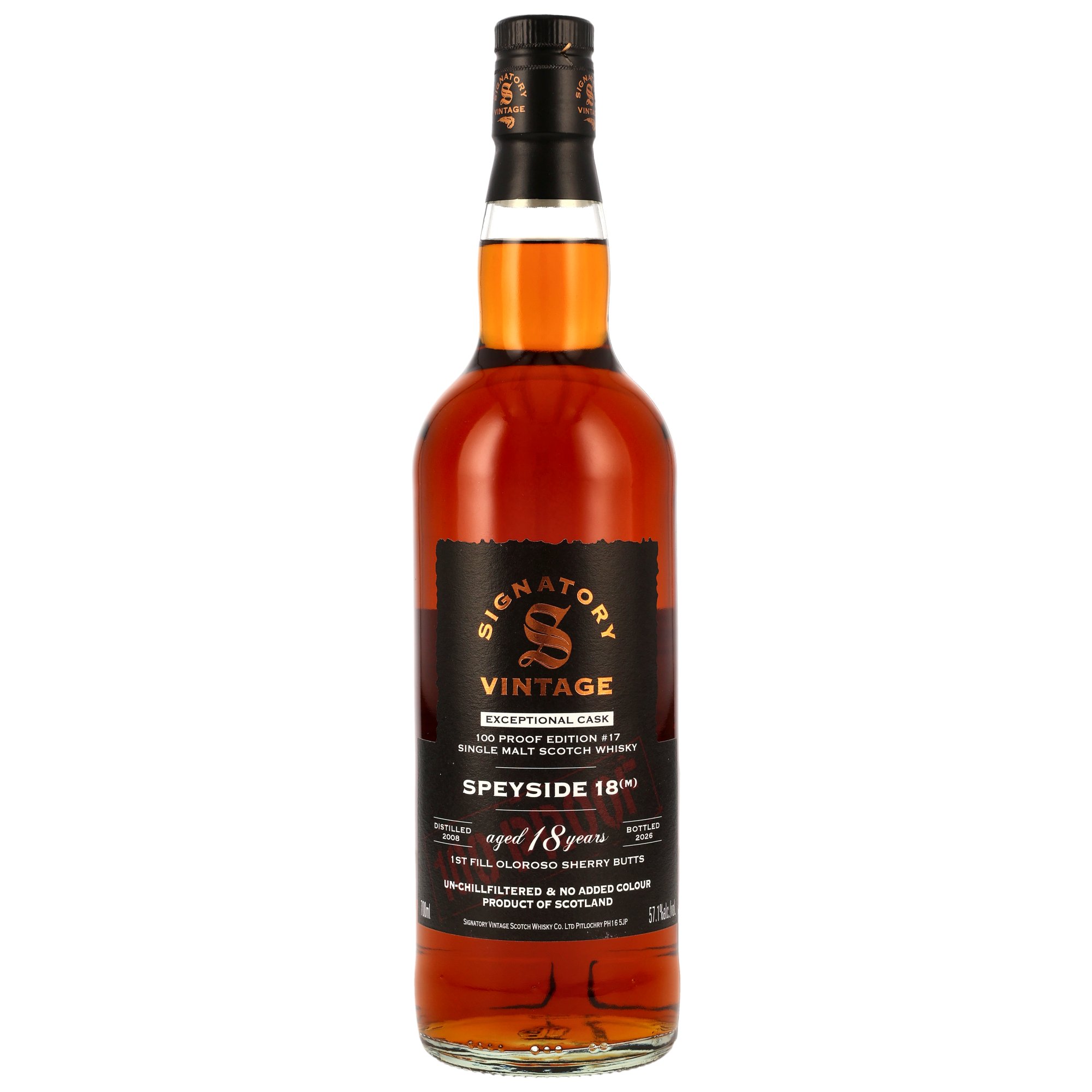 Speyside (M) 2008/2026 - 18 y.o. - Sig 100 PROOF Exceptional Edition #17