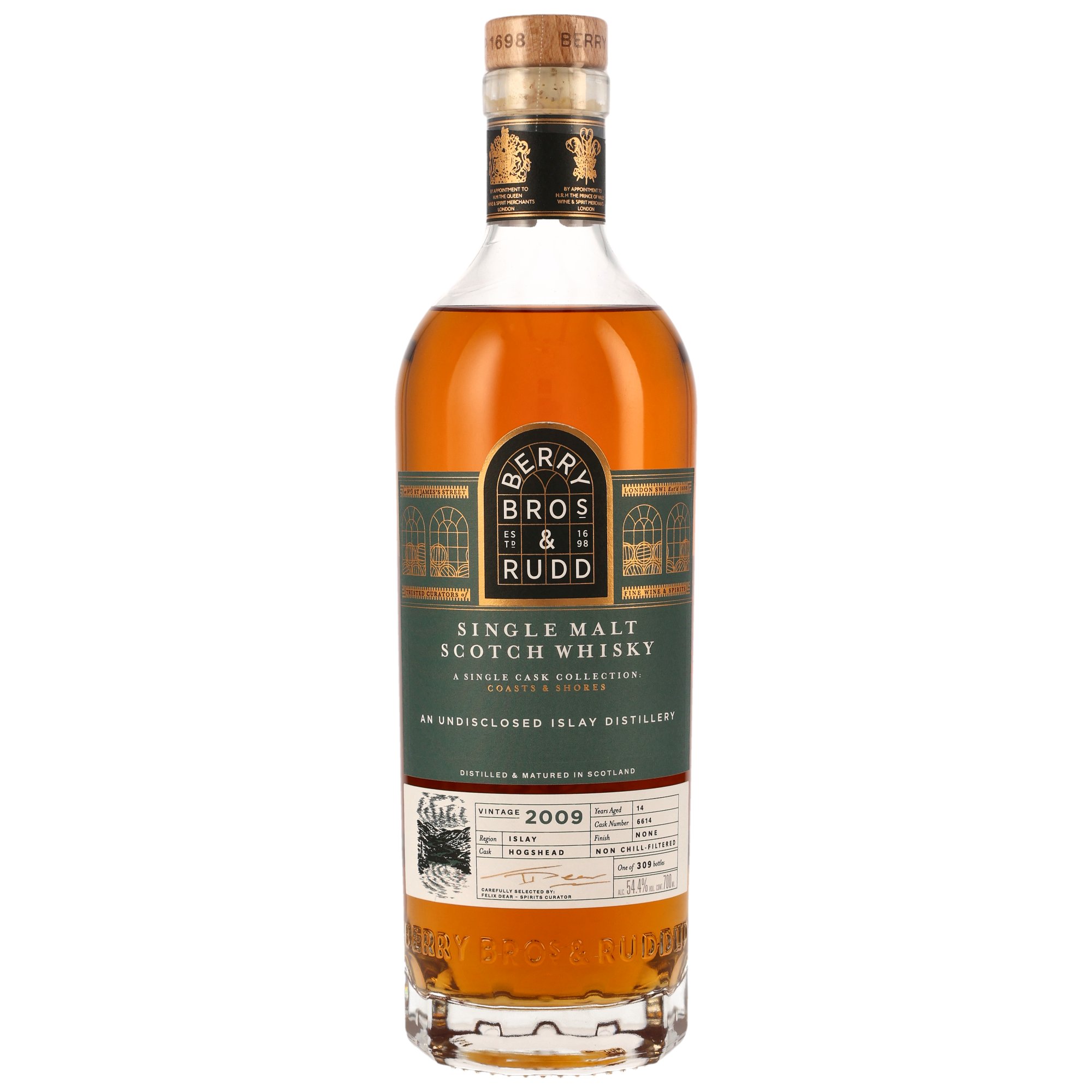 Undisclosed Islay 2009/2024 - 14 y.o. - #6614 Coasts & Shores (Berry Bros & Rudd)