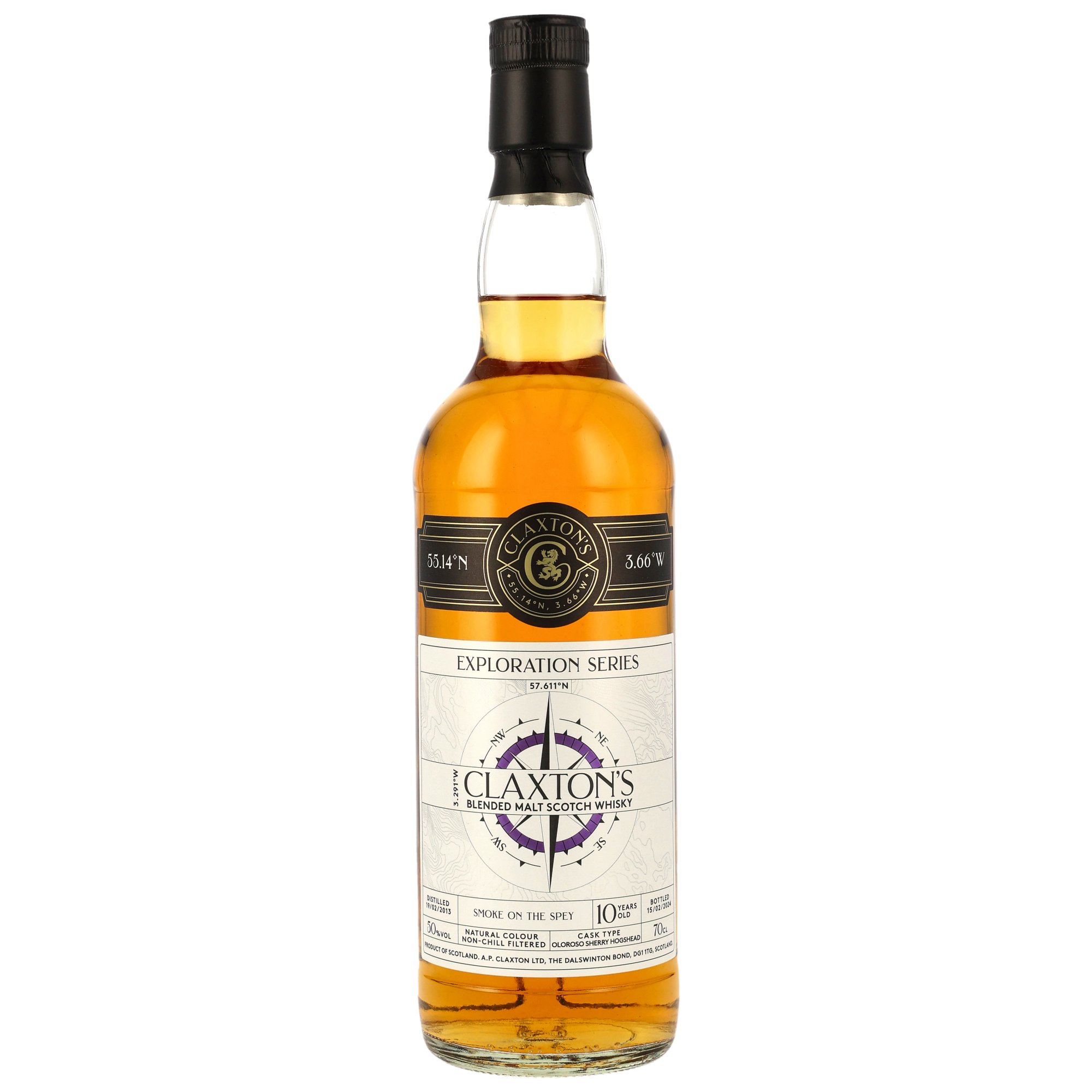 Speyside Peated 2013/2024 - 10 y.o. - Blended Malt Scotch Whisky - Oloroso Sherry Cask - Claxton's
