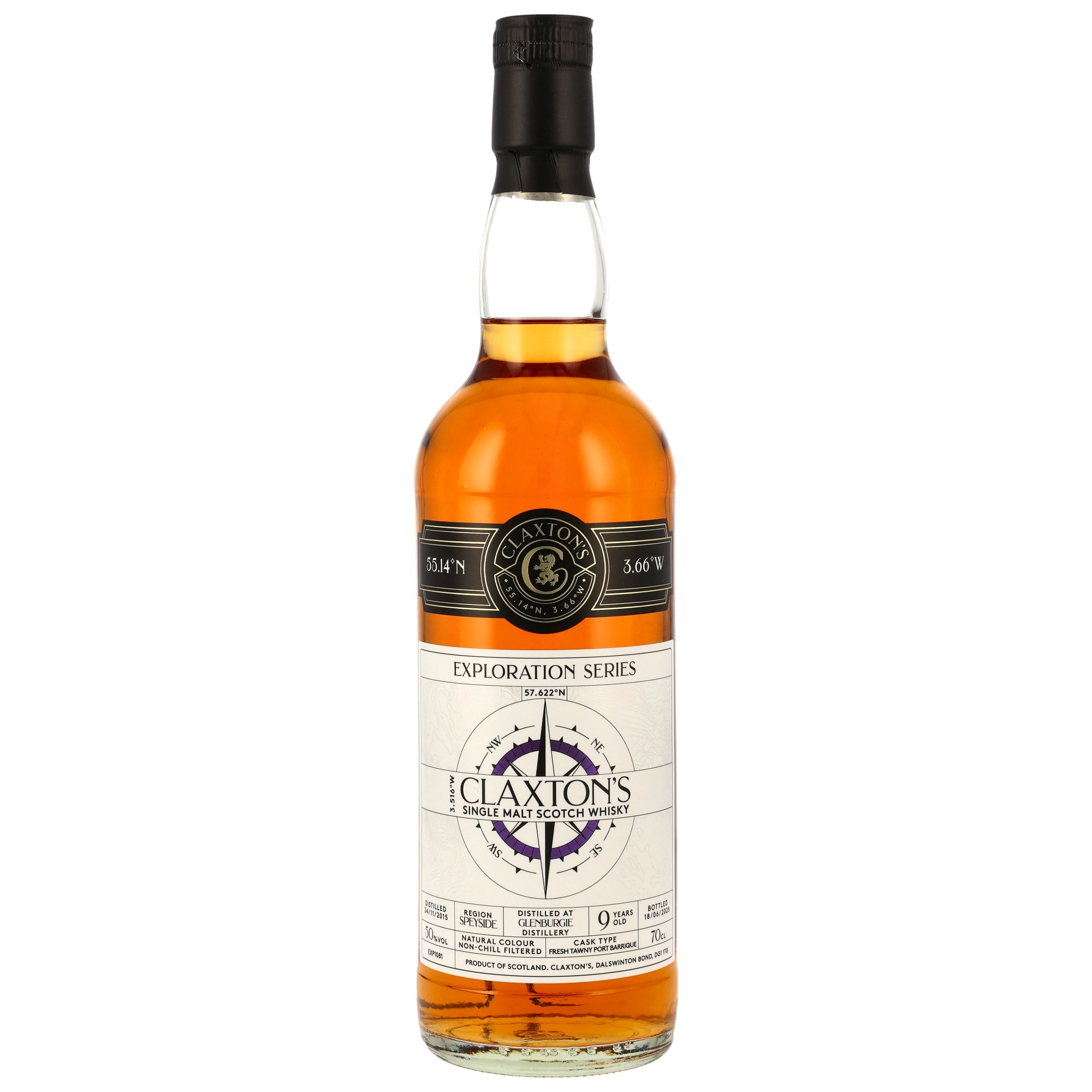Glenburgie 2015/2025 - 9 y.o. - Single Malt Scotch Whisky - Fresh Tawny Port Cask - (Claxtons)