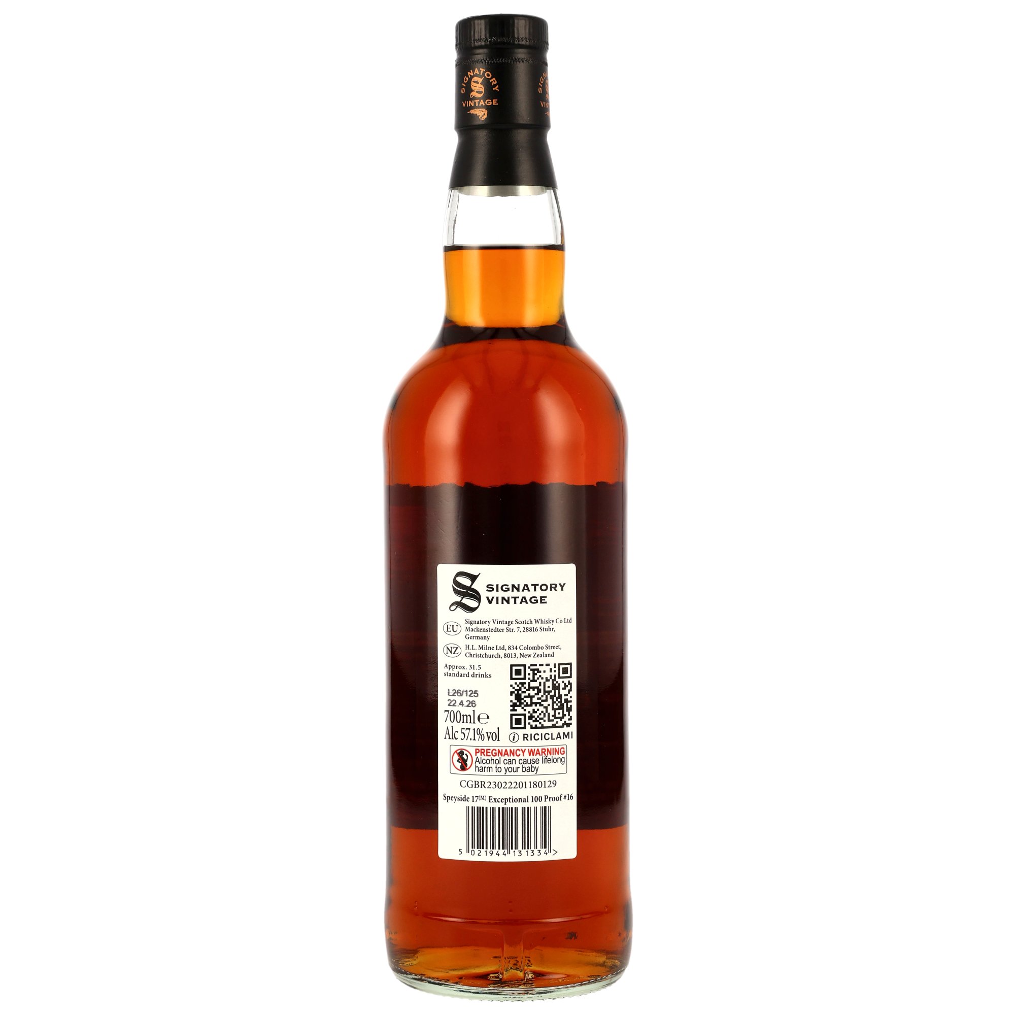 Speyside 17 (M) 2008/2026 - 17 y.o. - 1st Fill Oloroso Sherry Butts - Sig 100 PROOF Exceptional Edition #16