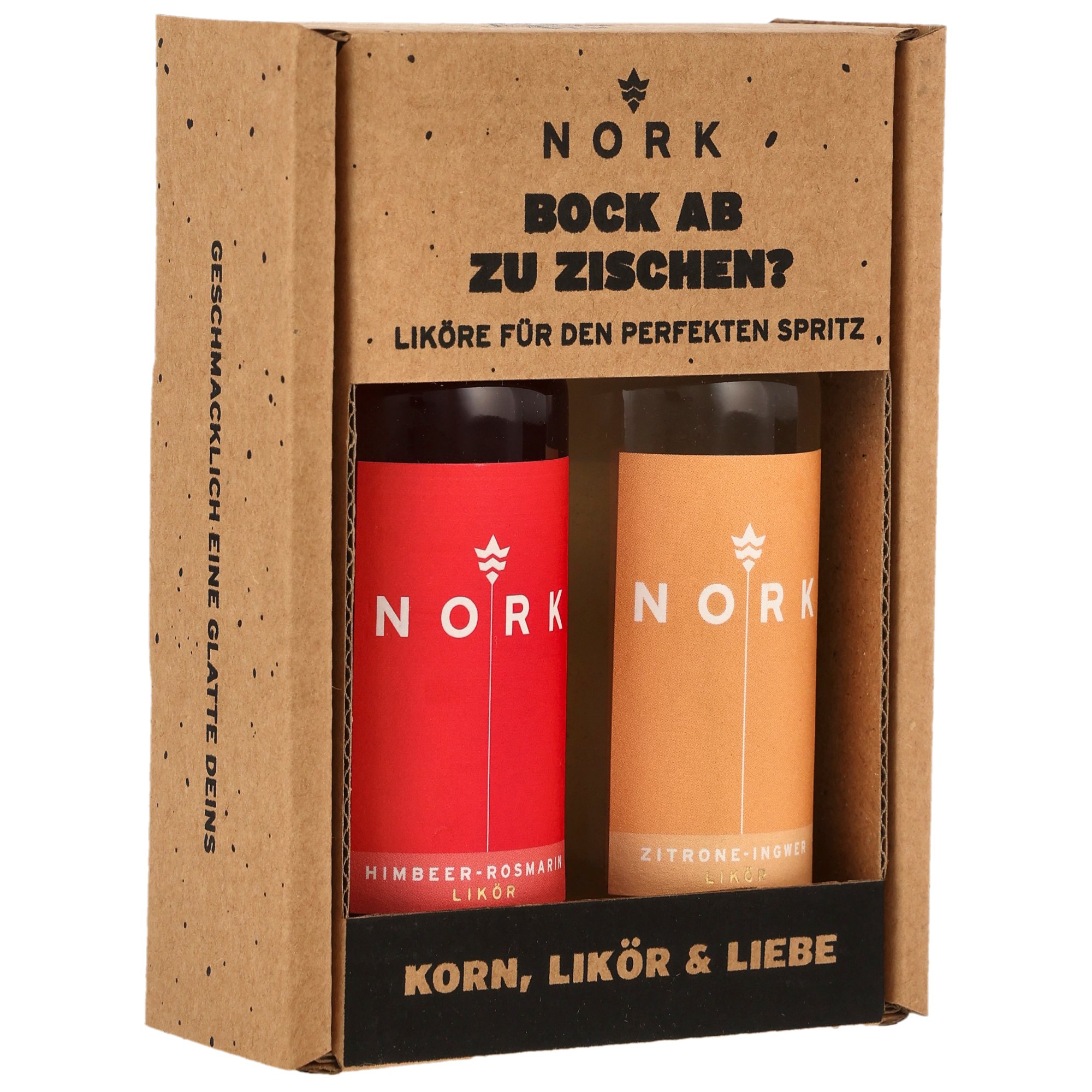 NORK Spritz-Liköre 2x0,05l "Bock ab zu zischen?"